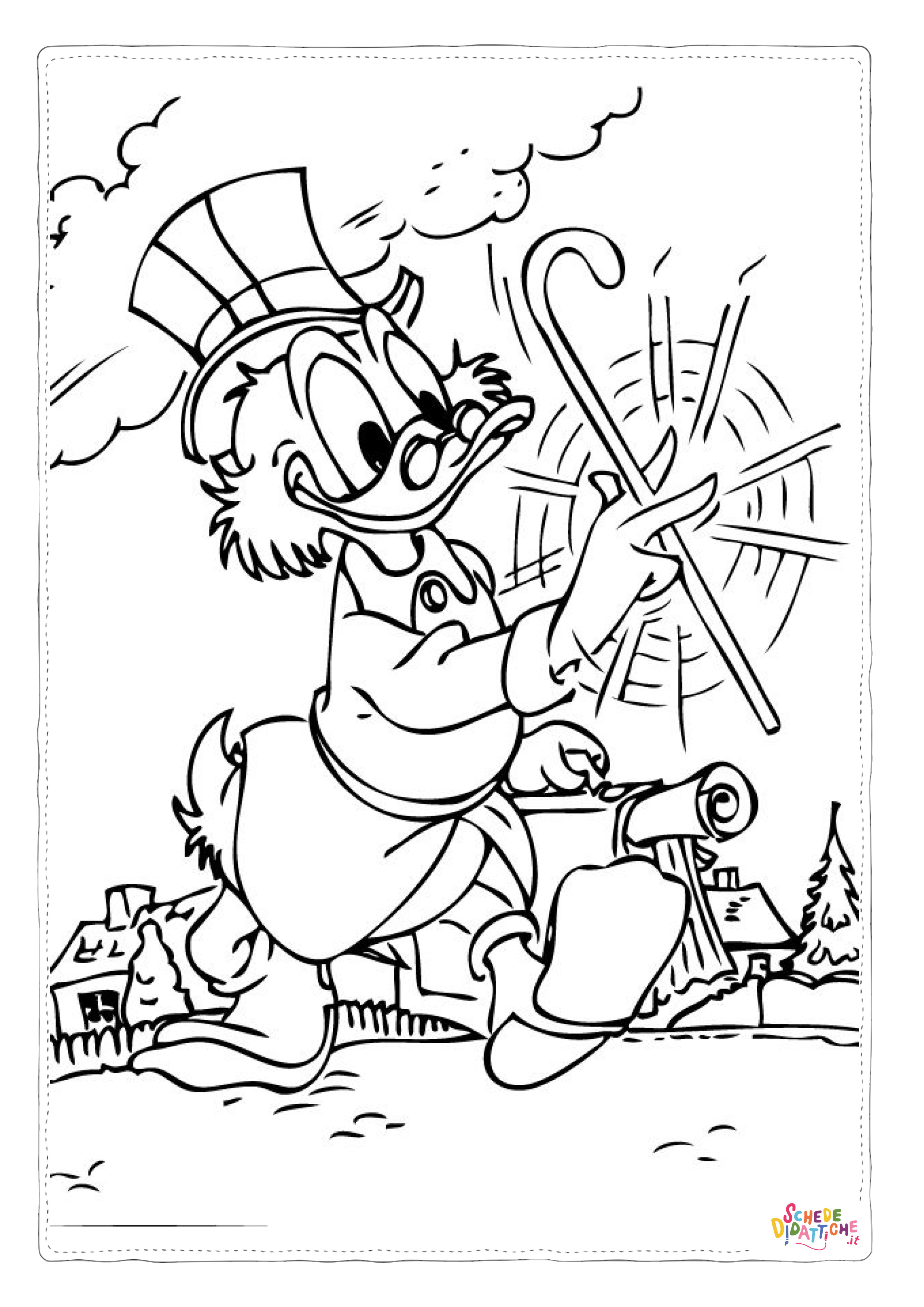Disegno "Disegno di Zio Paperone da stampare e colorare 13" Disegno di Zio Paperone da stampare e colorare 13