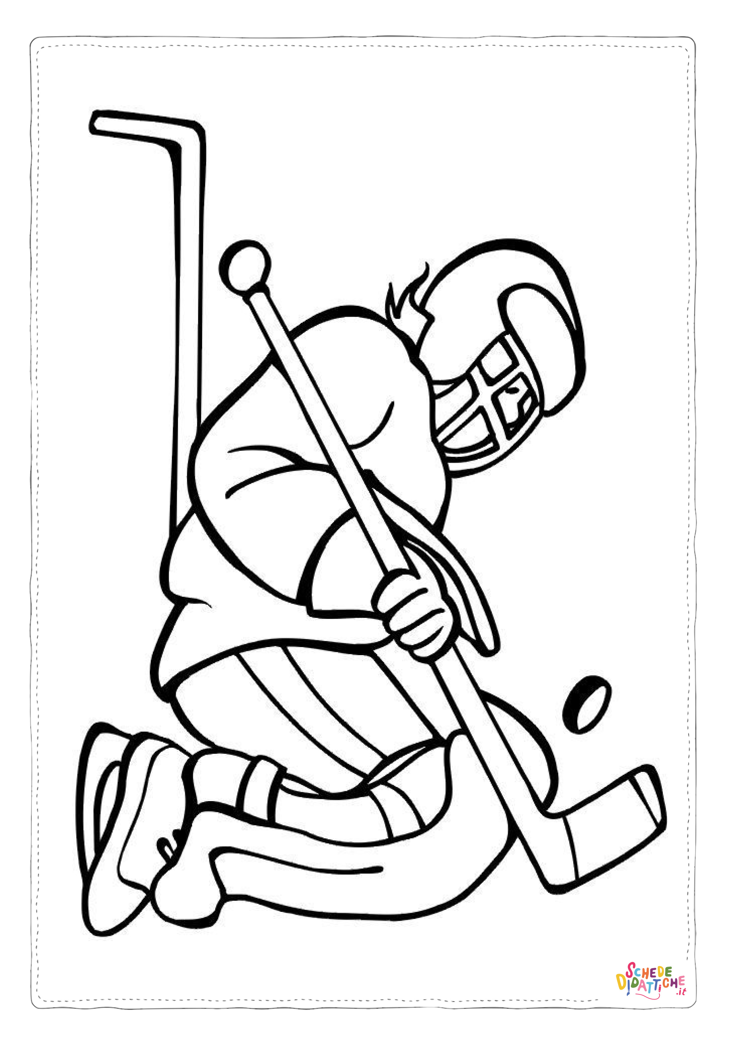 Disegno di hockey da stampare e colorare 4