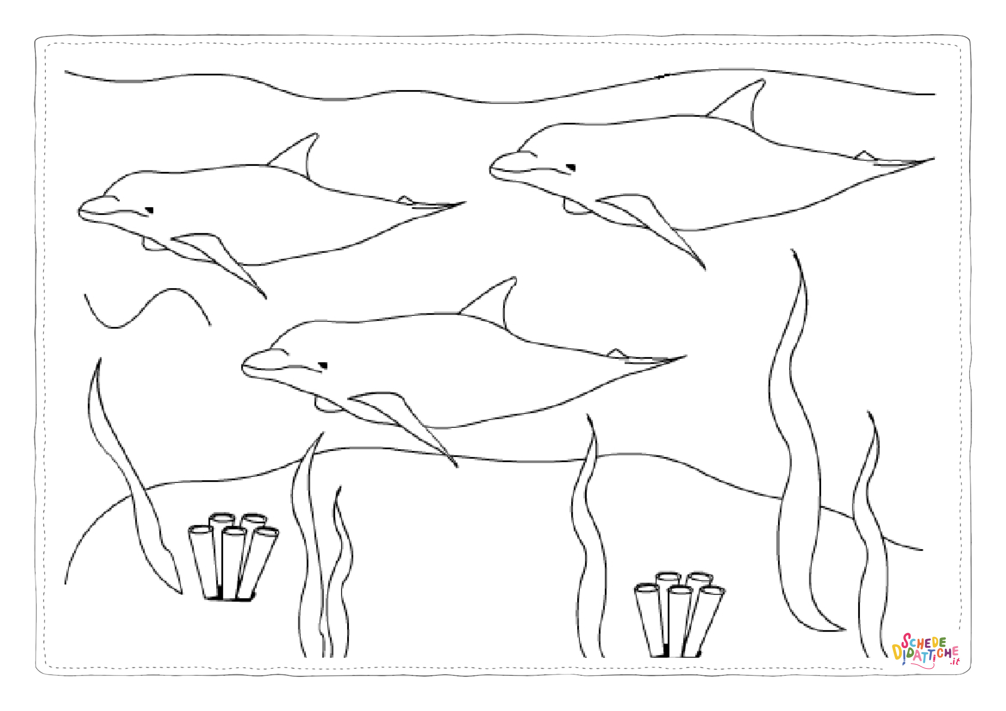 Disegno "Disegno di delfino da stampare e colorare 36" Disegno di delfino da stampare e colorare 36
