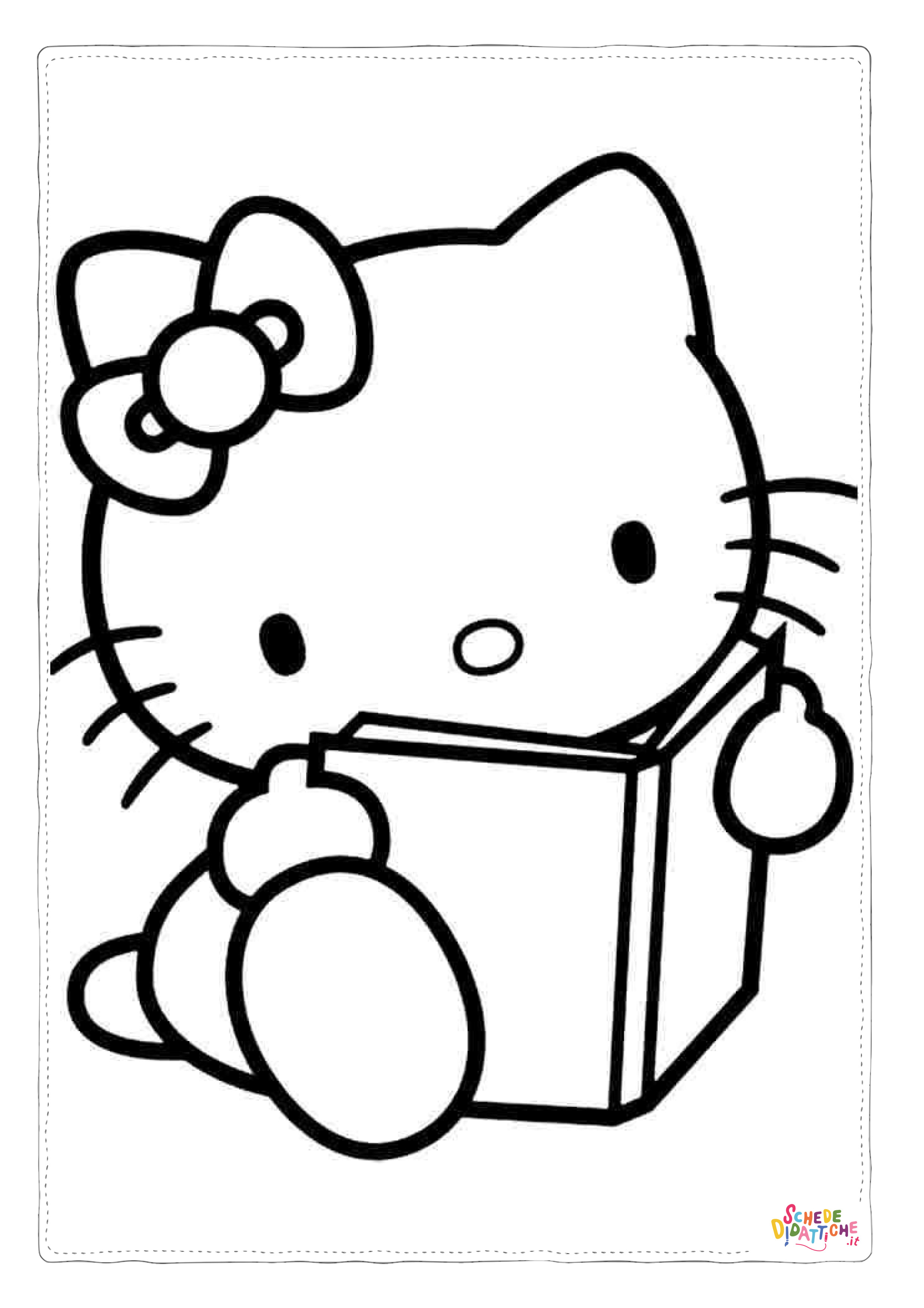 Disegno "Disegno di Hello Kitty da stampare e colorare 210" Disegno di Hello Kitty da stampare e colorare 210