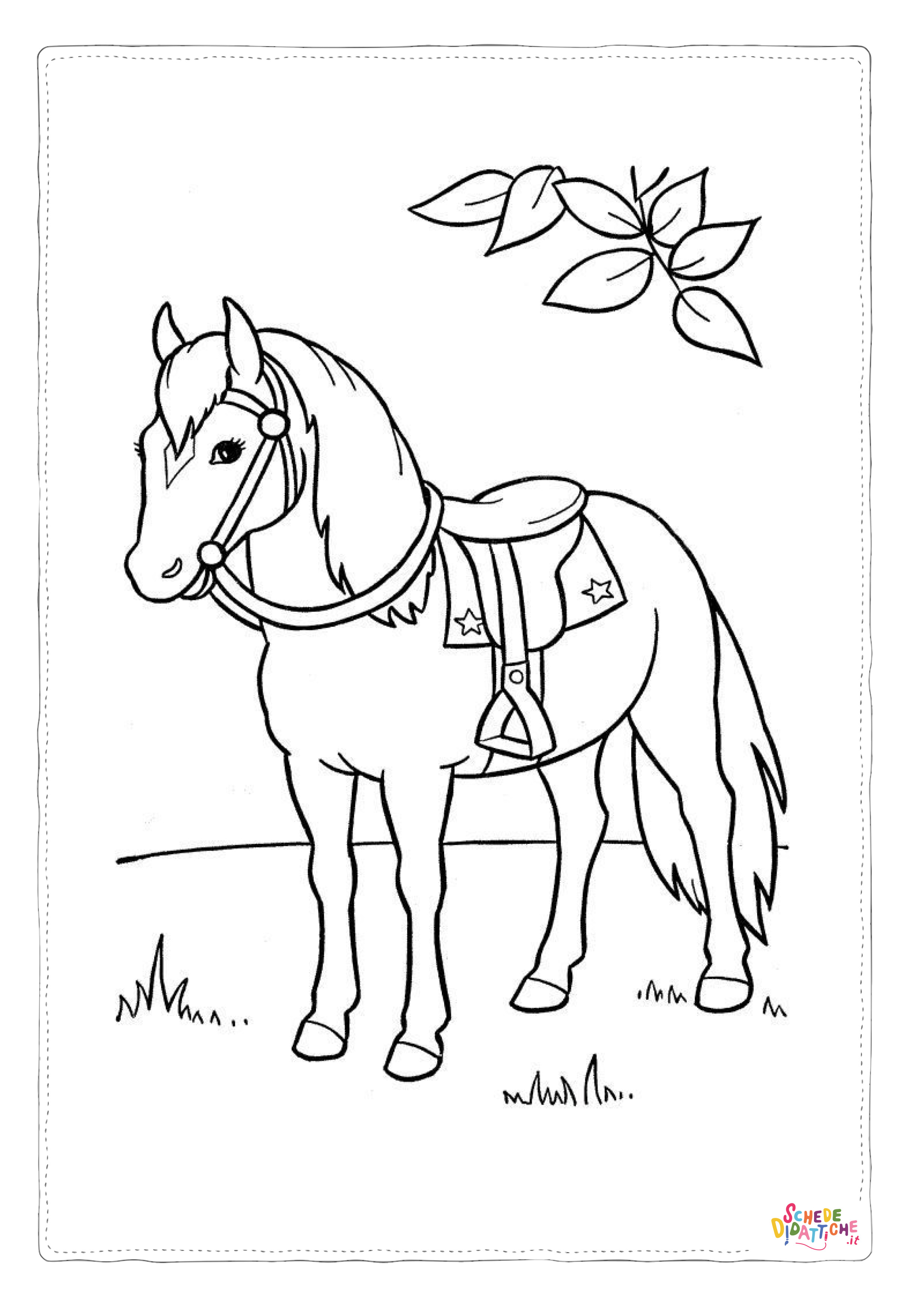 Disegno "Disegno di cavallo da stampare e colorare 211" Disegno di cavallo da stampare e colorare 211