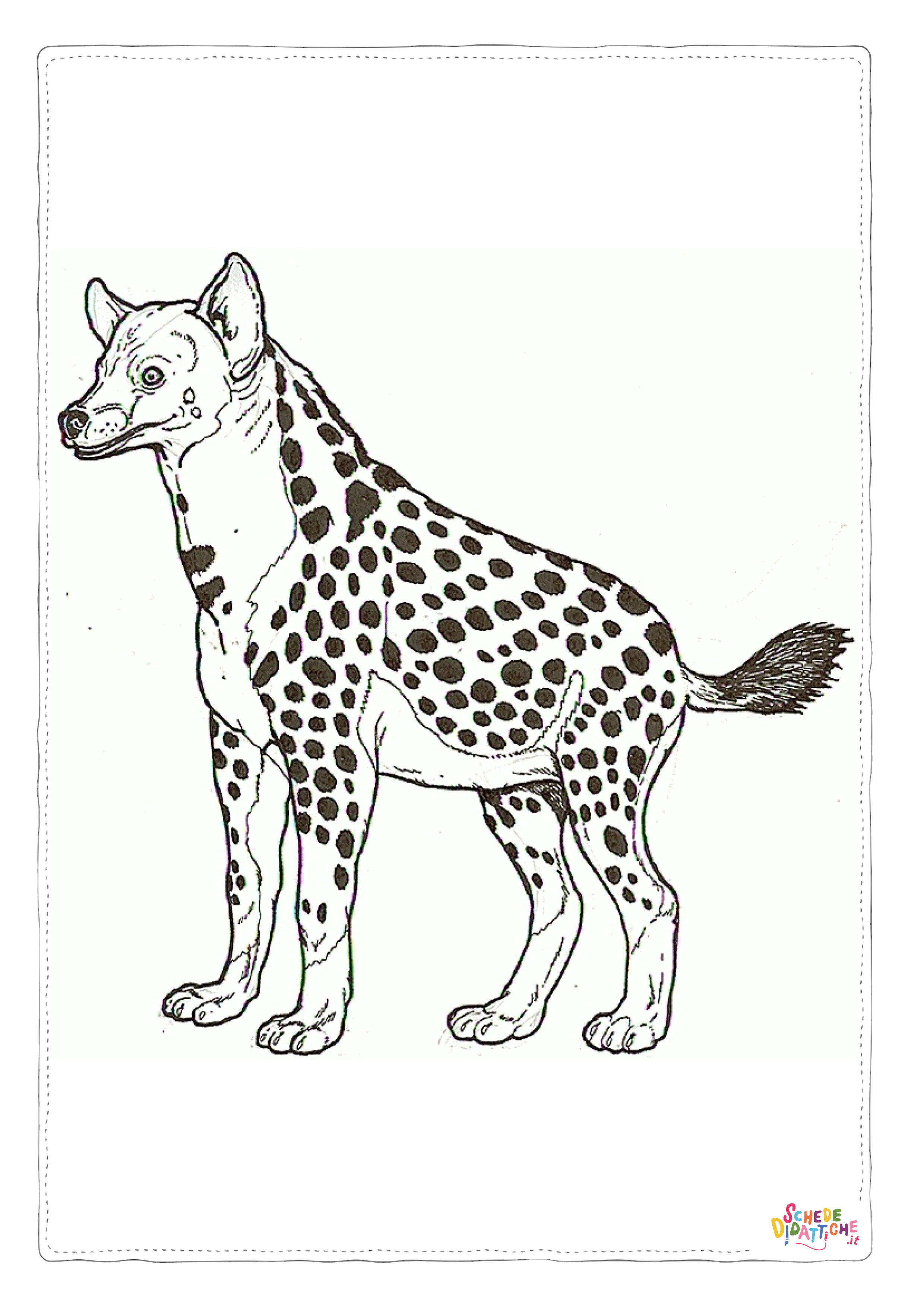 Disegno "Disegno di iena da stampare e colorare 1" Disegno di iena da stampare e colorare 1