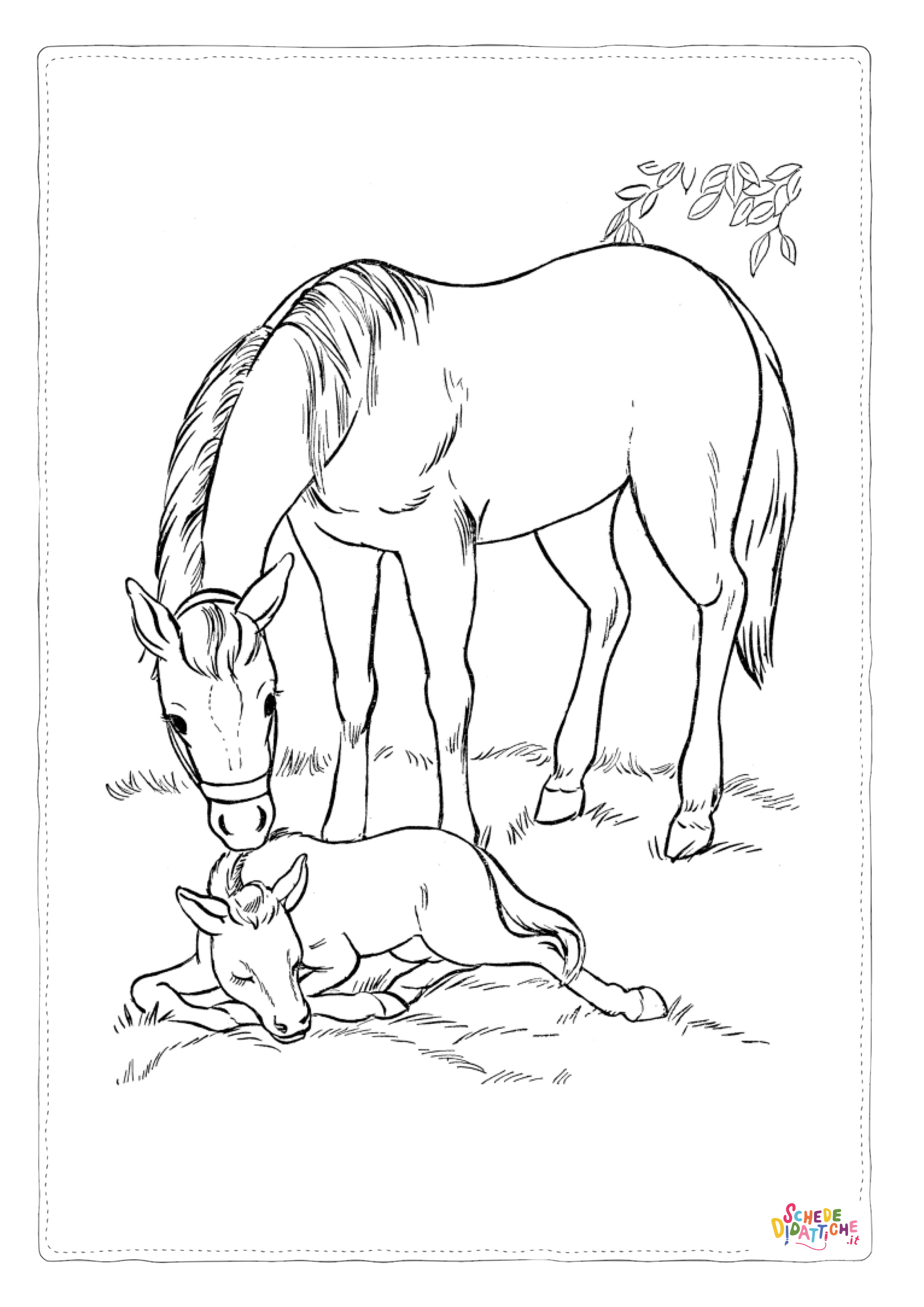 Disegno "Disegno di cavallo da stampare e colorare 41" Disegno di cavallo da stampare e colorare 41