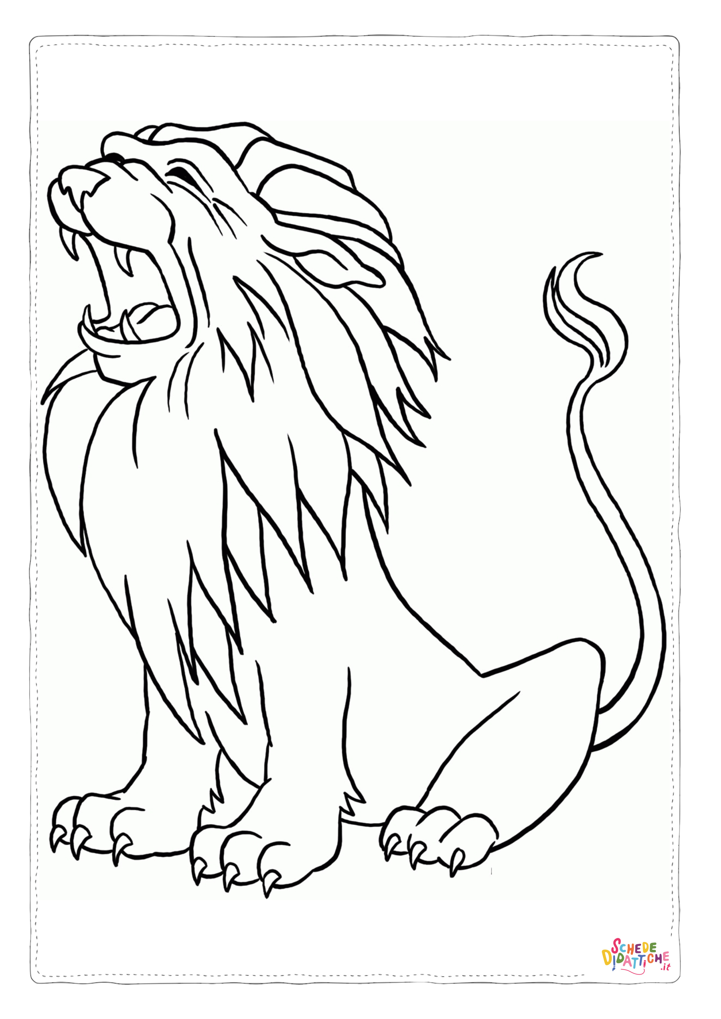 Disegno "Disegno di leone da stampare e colorare 57" Disegno di leone da stampare e colorare 57