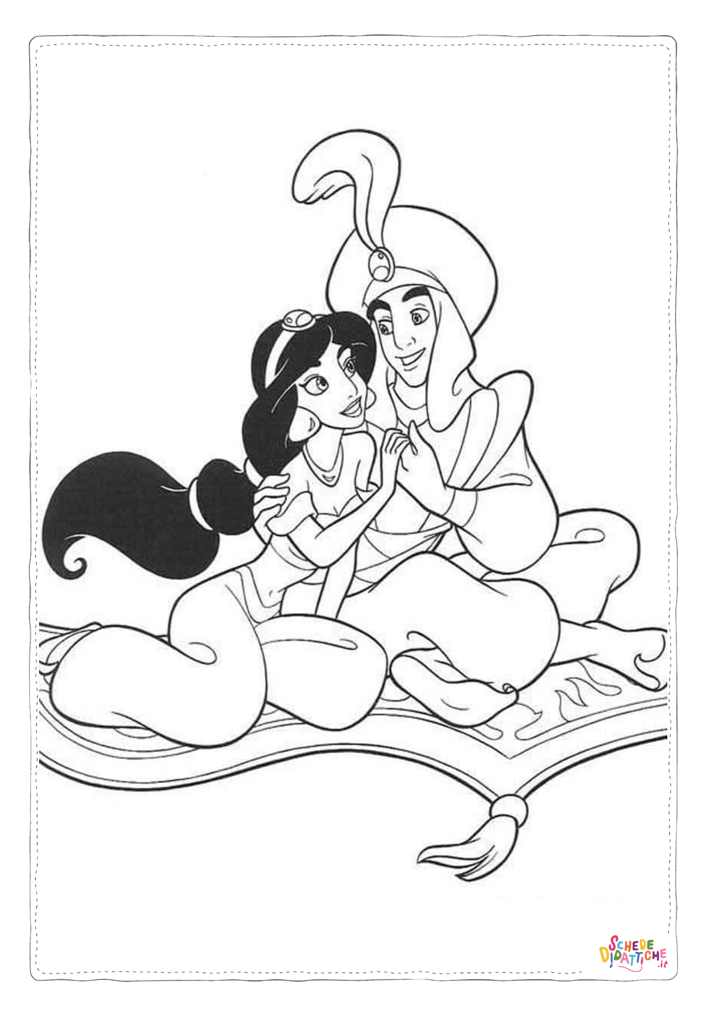 Disegno "Disegno di Aladdin da stampare e colorare 121" Disegno di Aladdin da stampare e colorare 121
