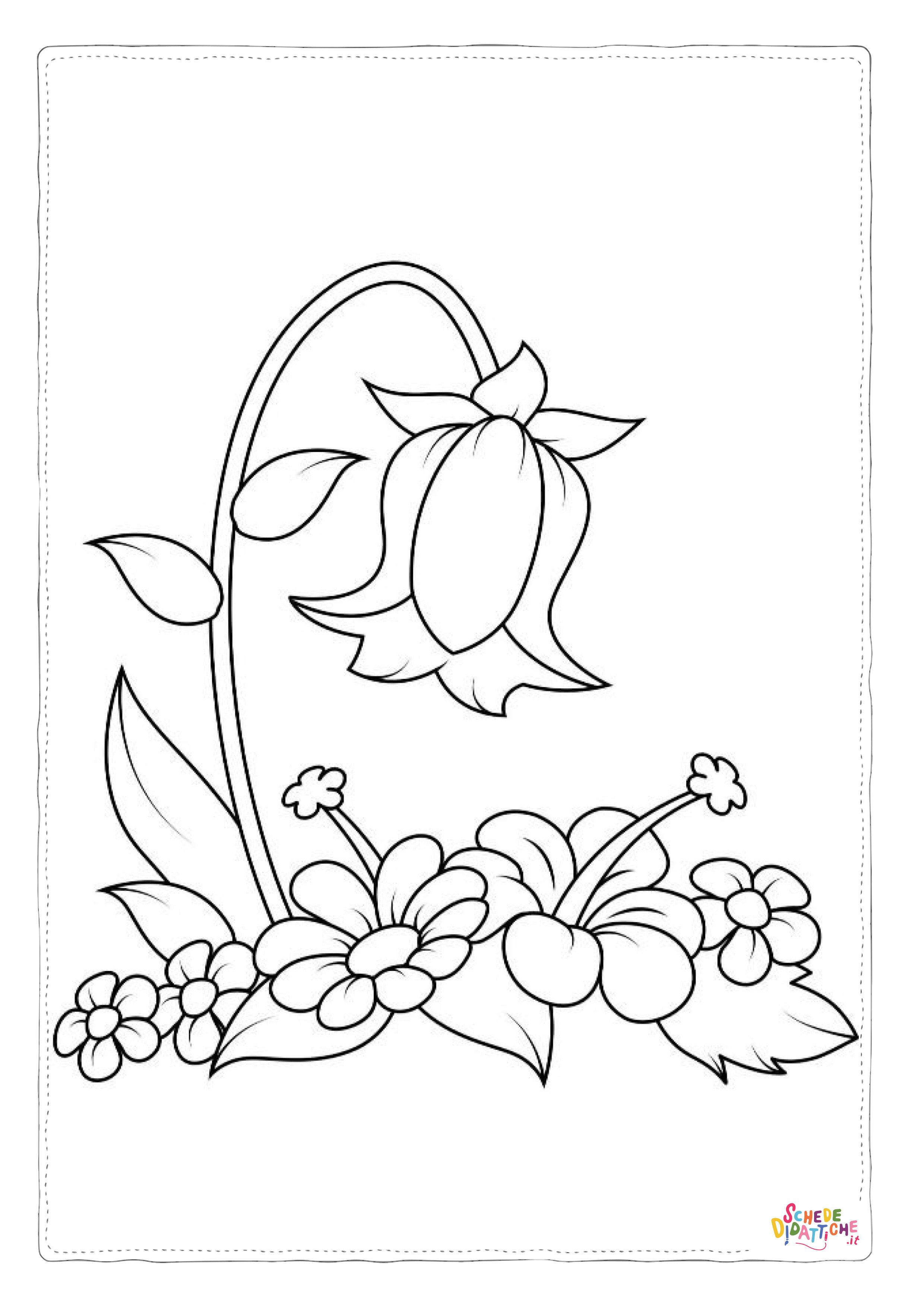 Disegno "Disegno di fiore da stampare e colorare 217" Disegno di fiore da stampare e colorare 217
