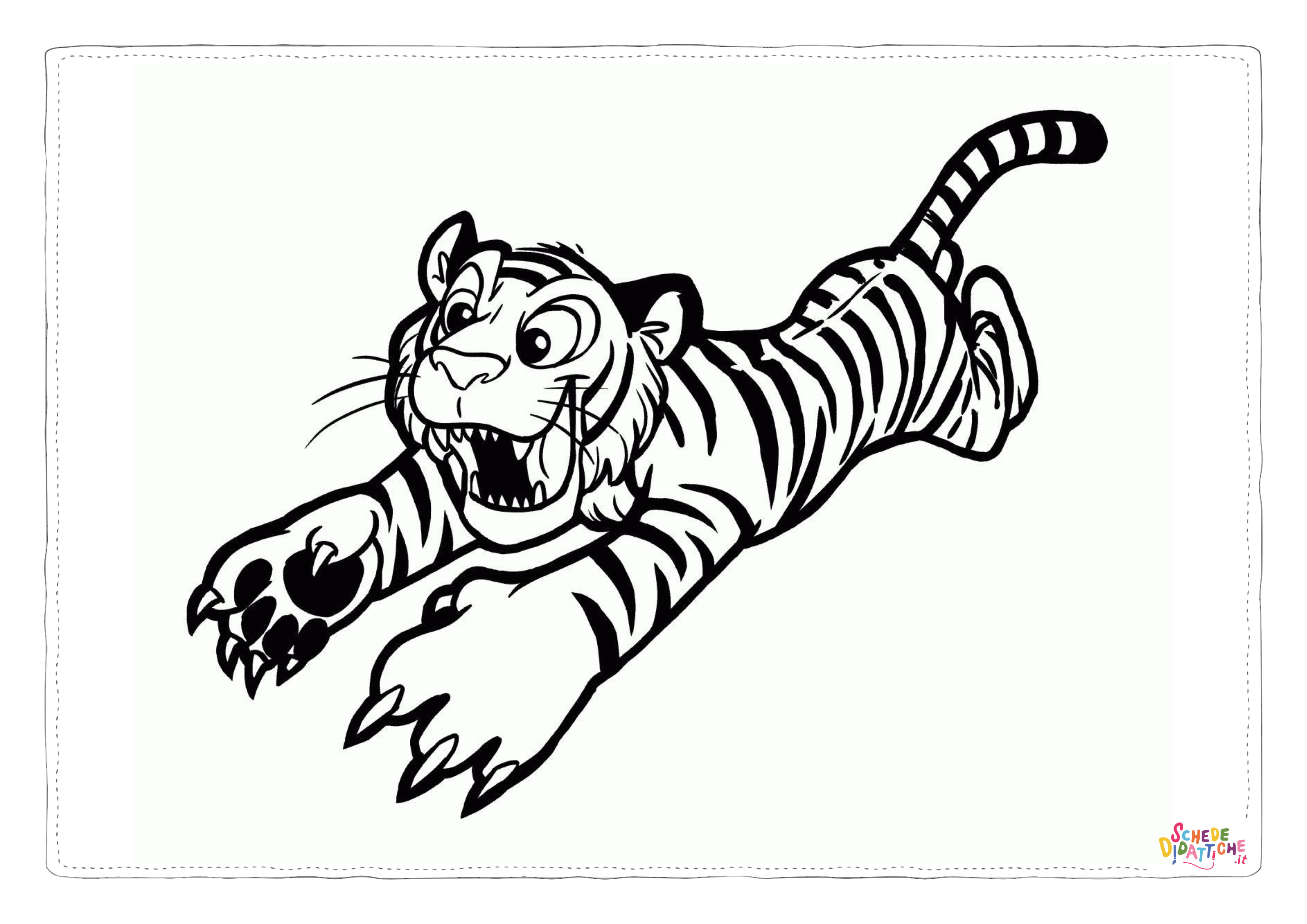 Disegno "Disegno di tigre da stampare e colorare 52" Disegno di tigre da stampare e colorare 52
