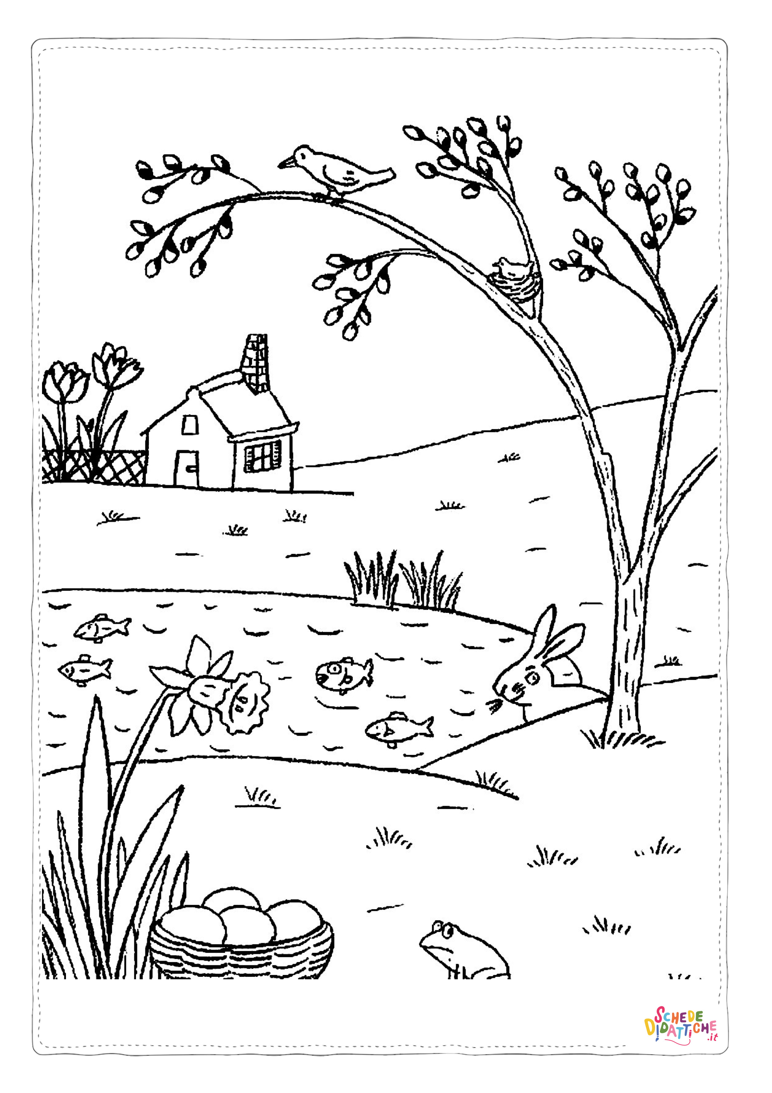 Disegno "Disegno di paesaggio da stampare e colorare 92" Disegno di paesaggio da stampare e colorare 92