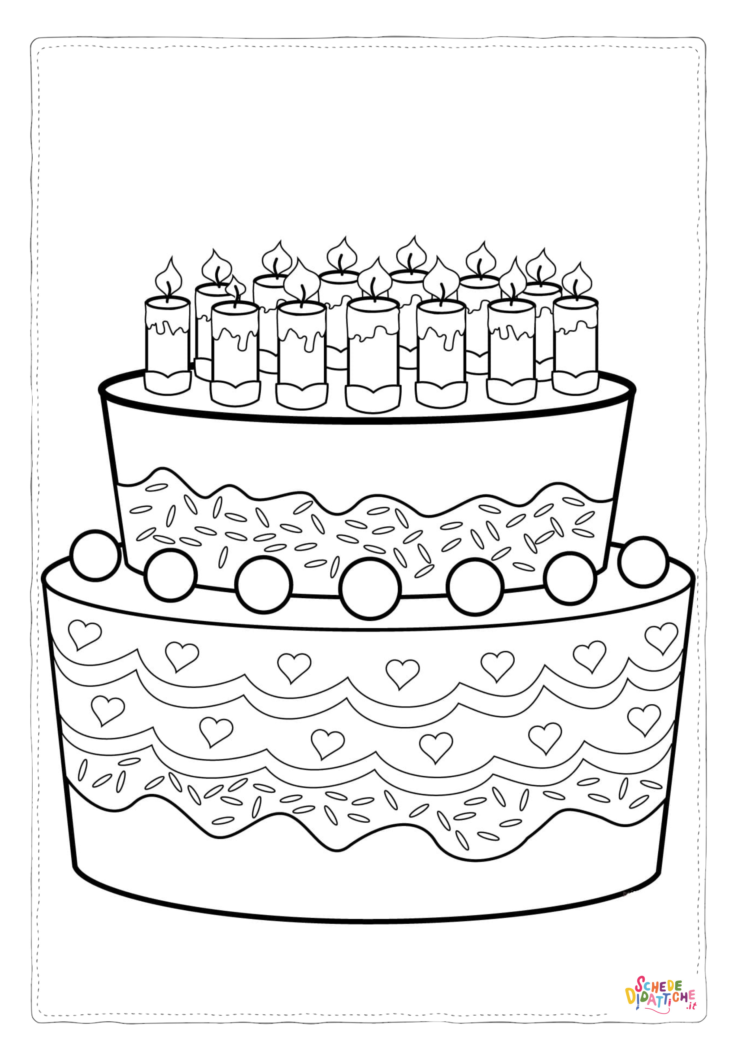 Disegno "Disegno di compleanno da stampare e colorare 66" Disegno di compleanno da stampare e colorare 66