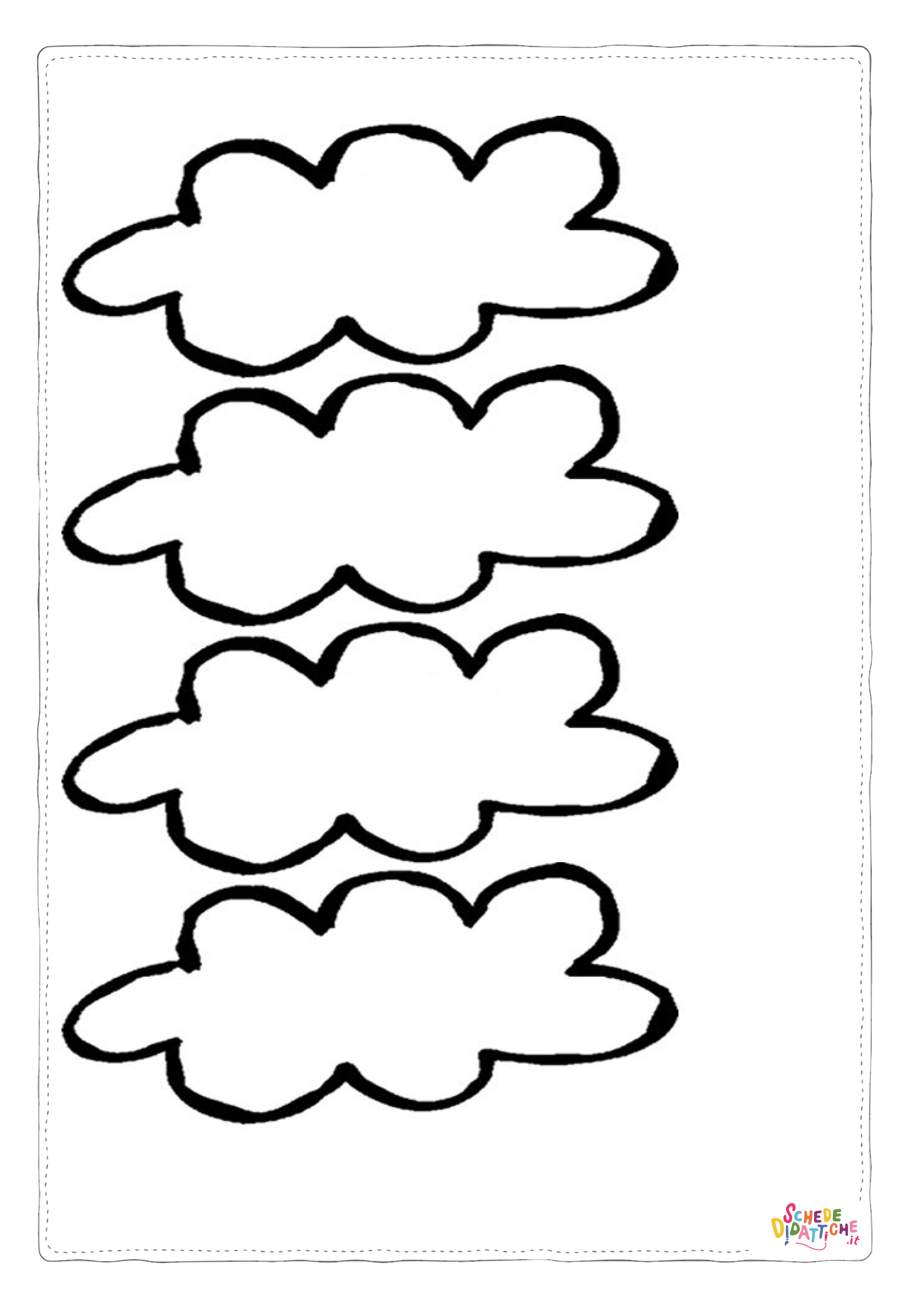 Disegno "Disegno di nuvola da stampare e colorare 3" Disegno di nuvola da stampare e colorare 3