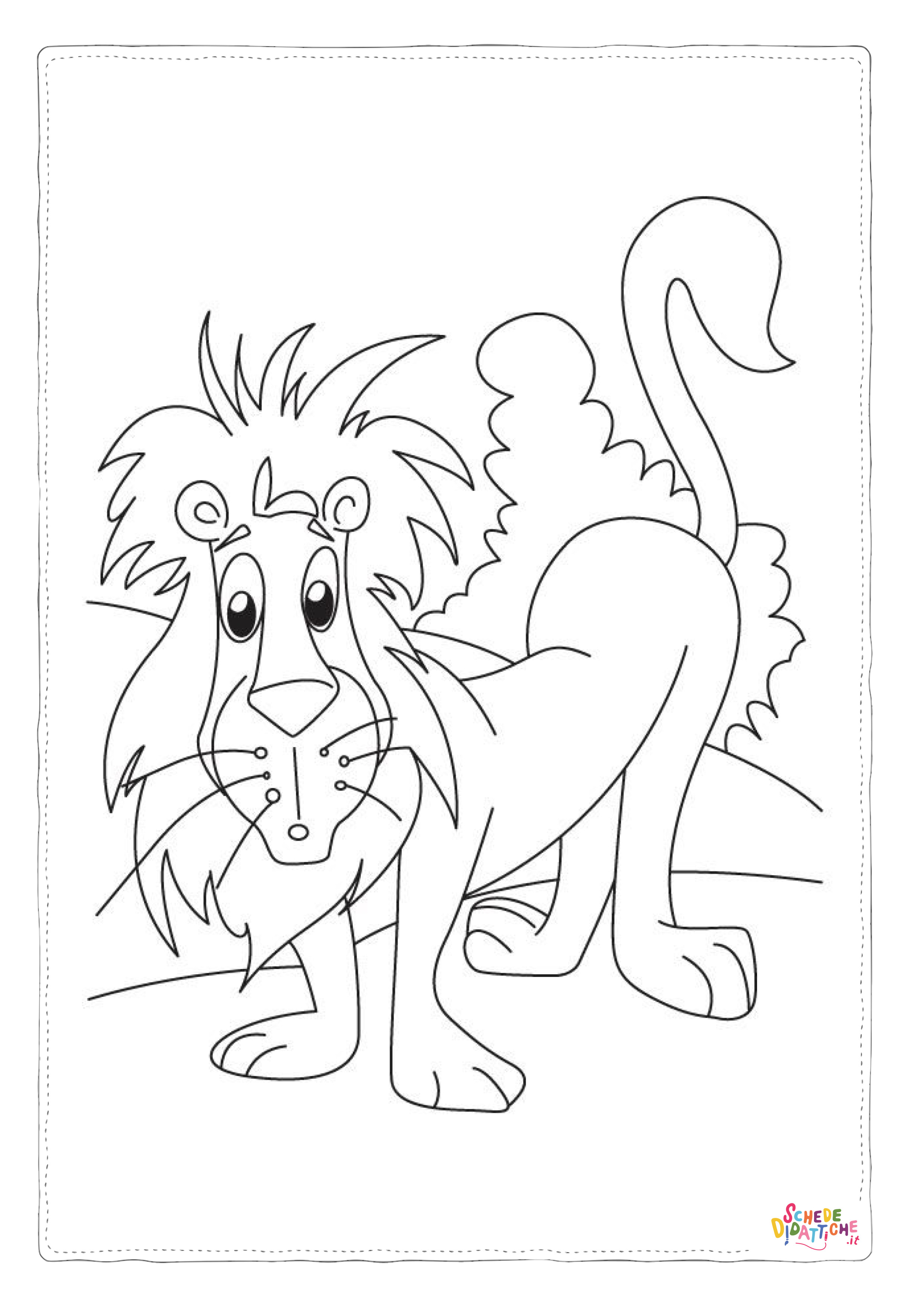 Disegno "Disegno di leone da stampare e colorare 49" Disegno di leone da stampare e colorare 49
