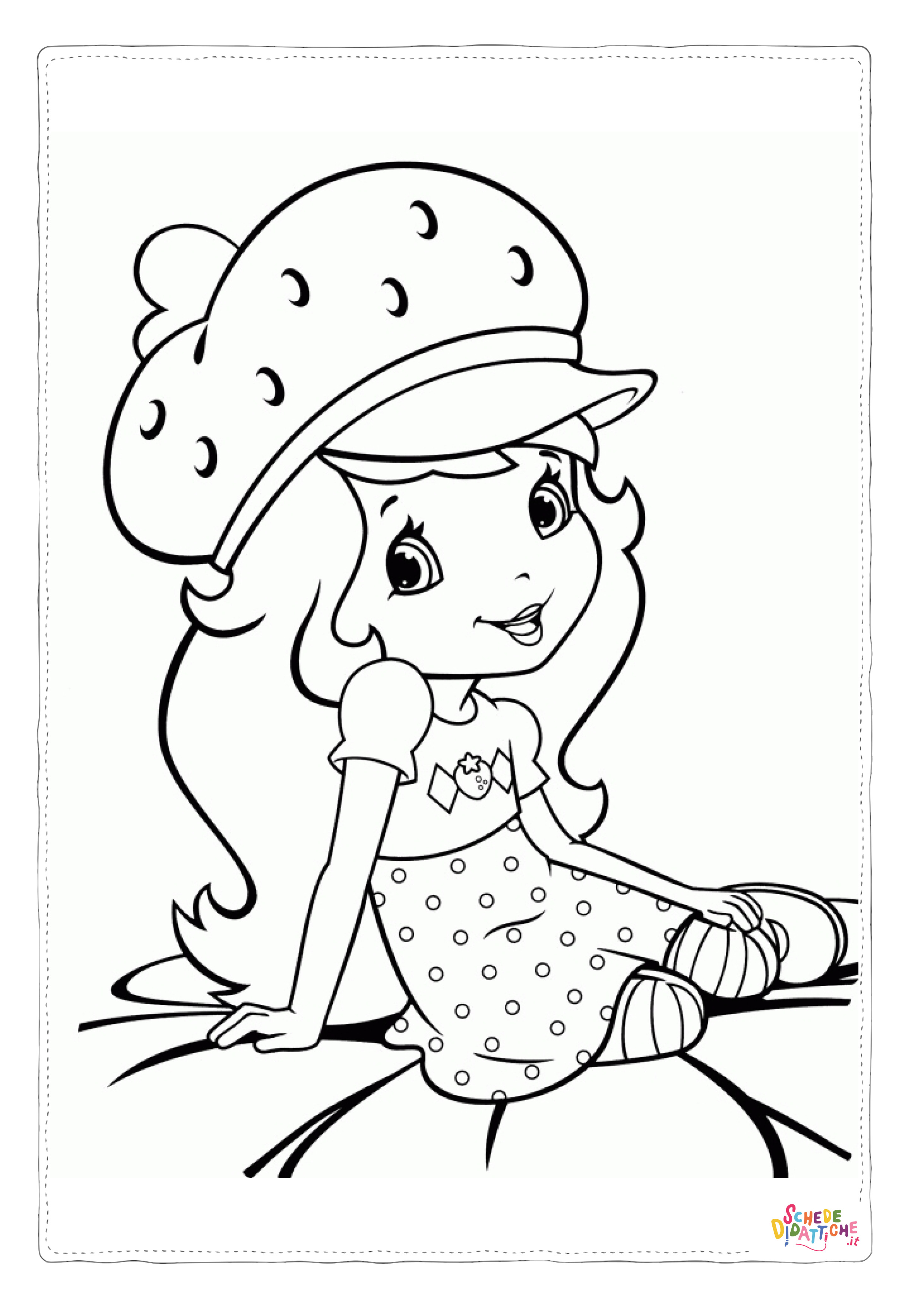 Disegno "Disegno di Fragolina da stampare e colorare 3" Disegno di Fragolina da stampare e colorare 3