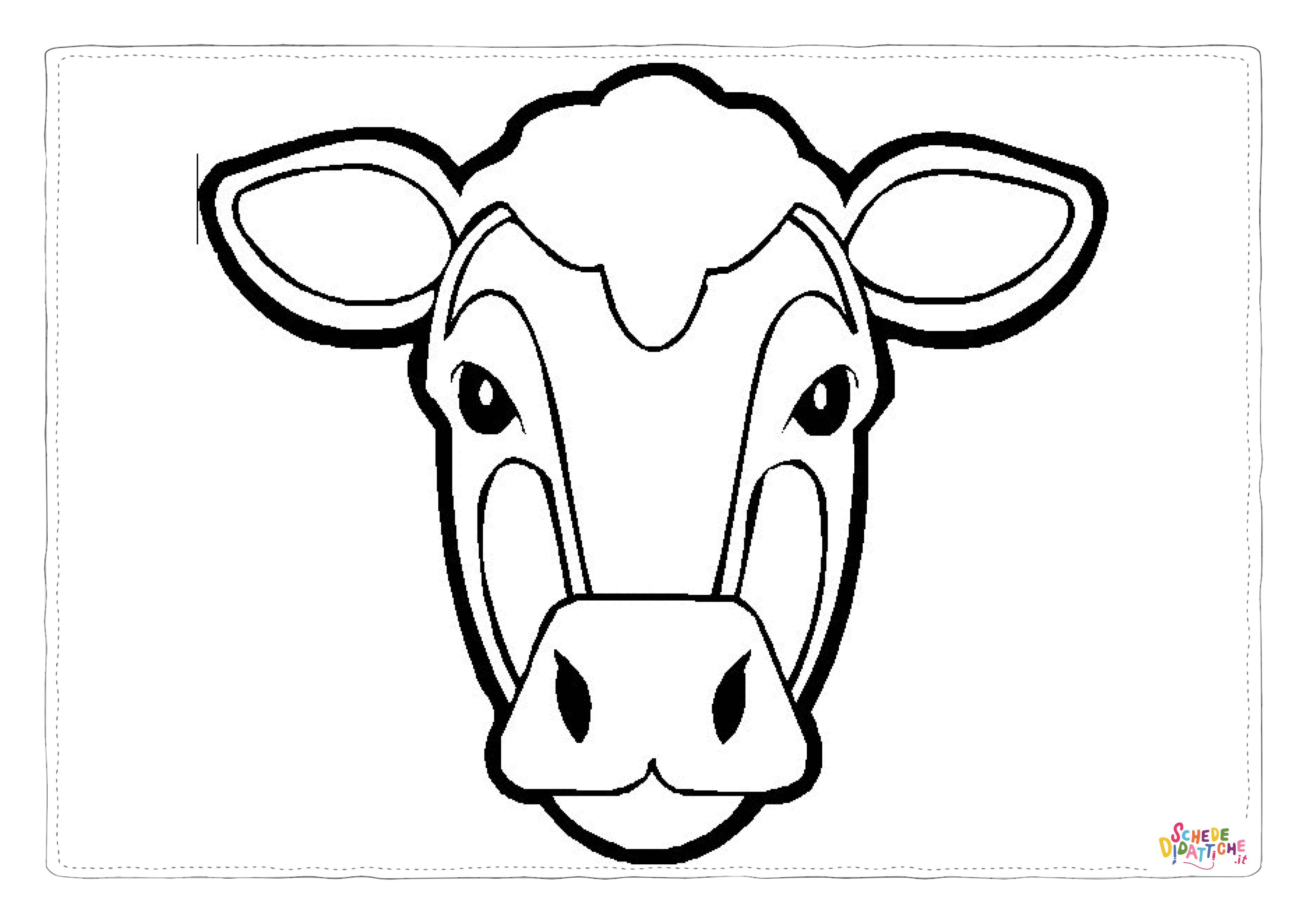 Disegno "Disegno di mucca da stampare e colorare 9" Disegno di mucca da stampare e colorare 9