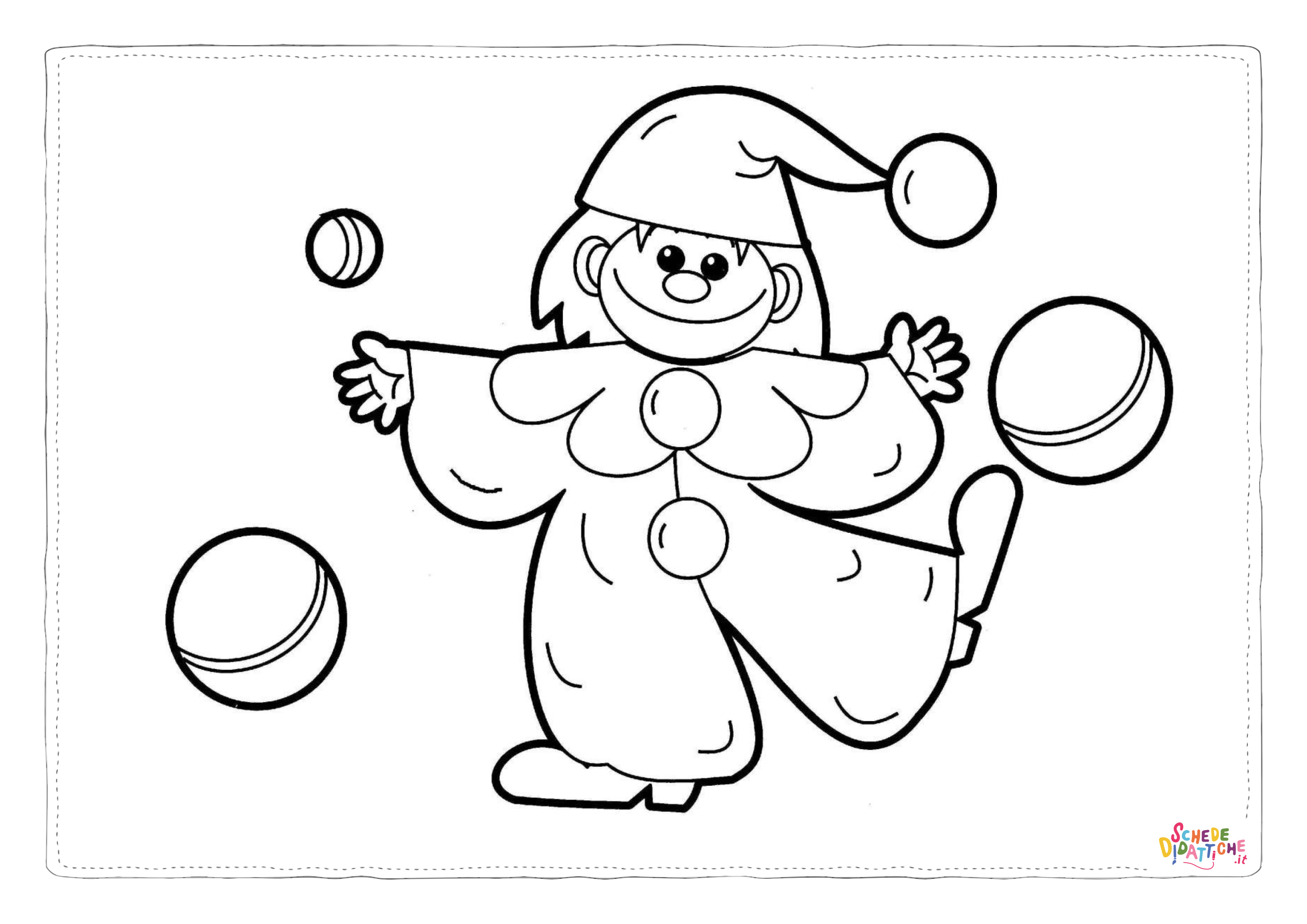 Disegno di clown da stampare e colorare 66