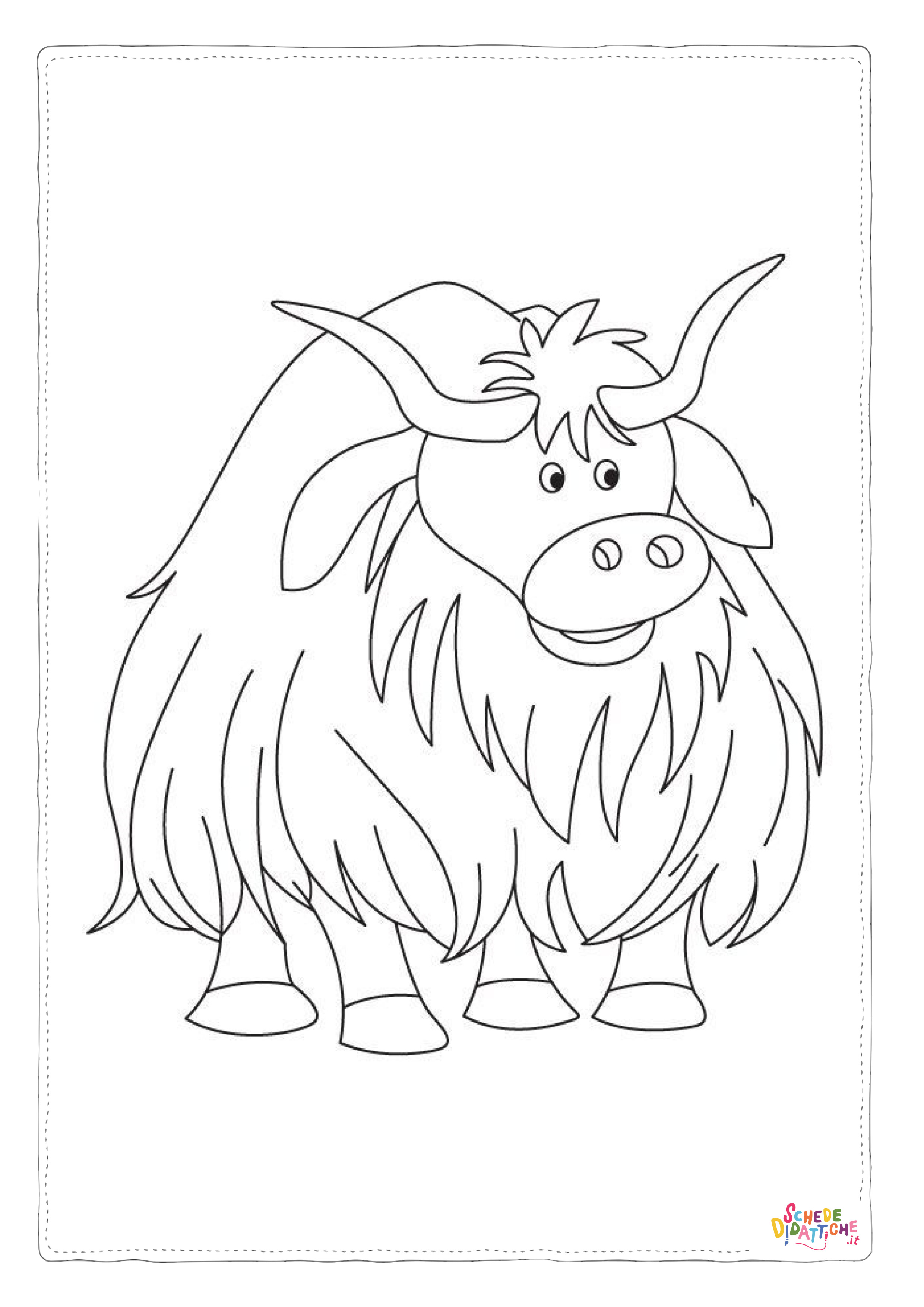 Disegno "Disegno di bufalo da stampare e colorare 2" Disegno di bufalo da stampare e colorare 2