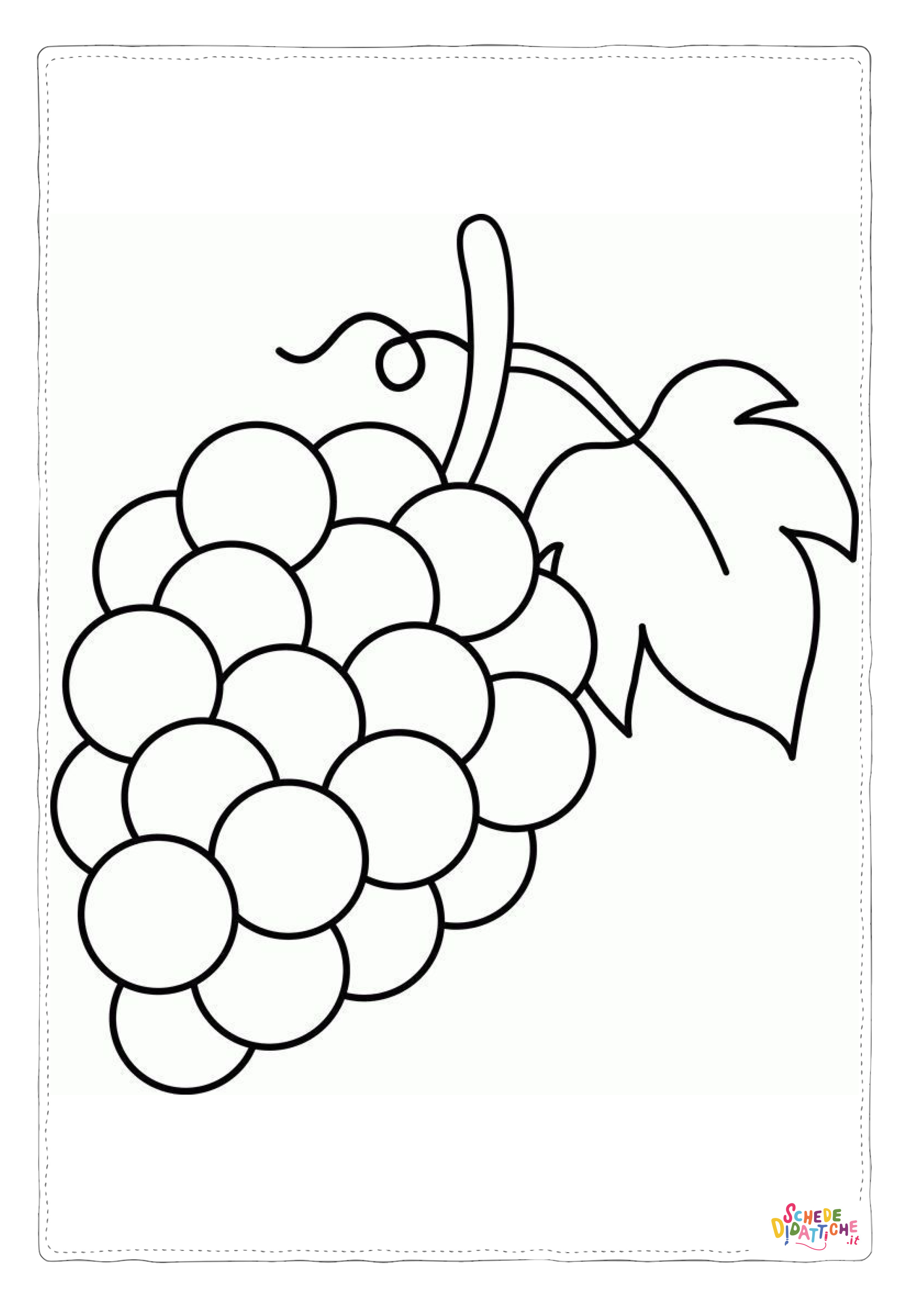 Disegno di uva da stampare e colorare 34