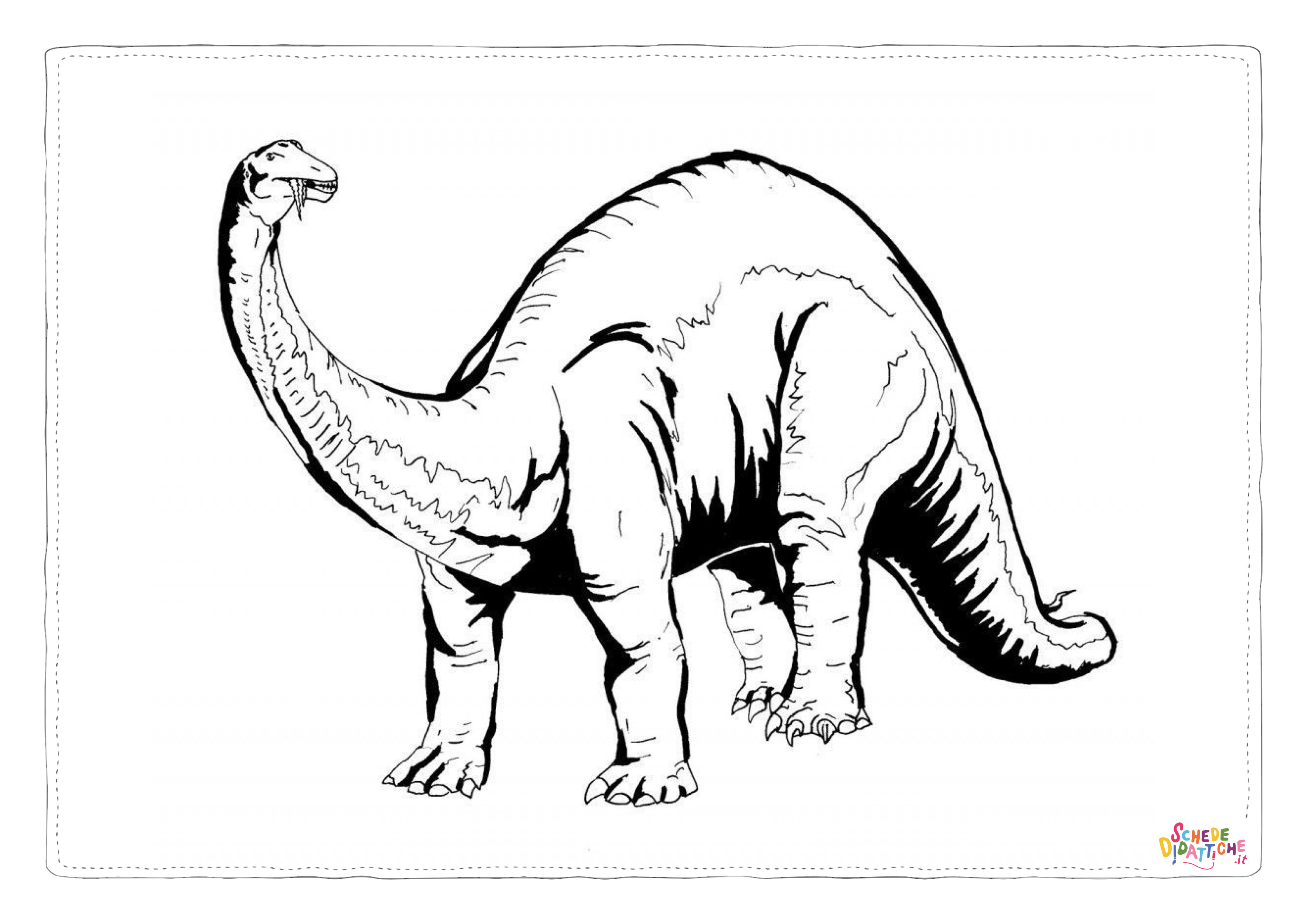 Disegno di Brachiosauro da stampare e colorare 38