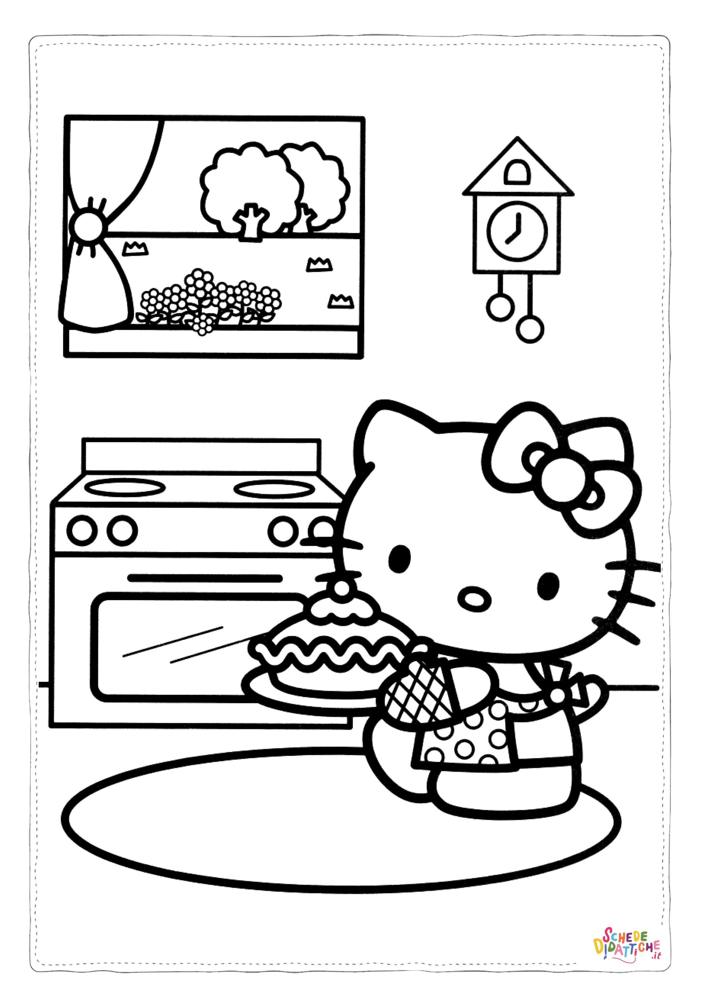 Disegno "Disegno di Hello Kitty da stampare e colorare 76" Disegno di Hello Kitty da stampare e colorare 76