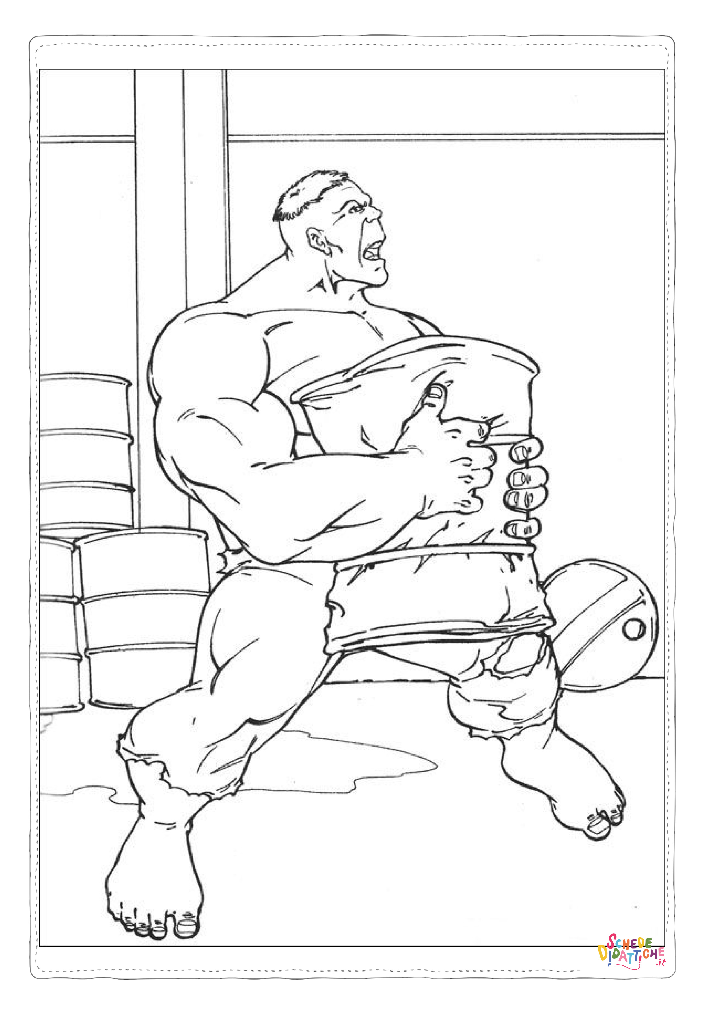 Disegno "Disegno di Hulk da stampare e colorare 60" Disegno di Hulk da stampare e colorare 60