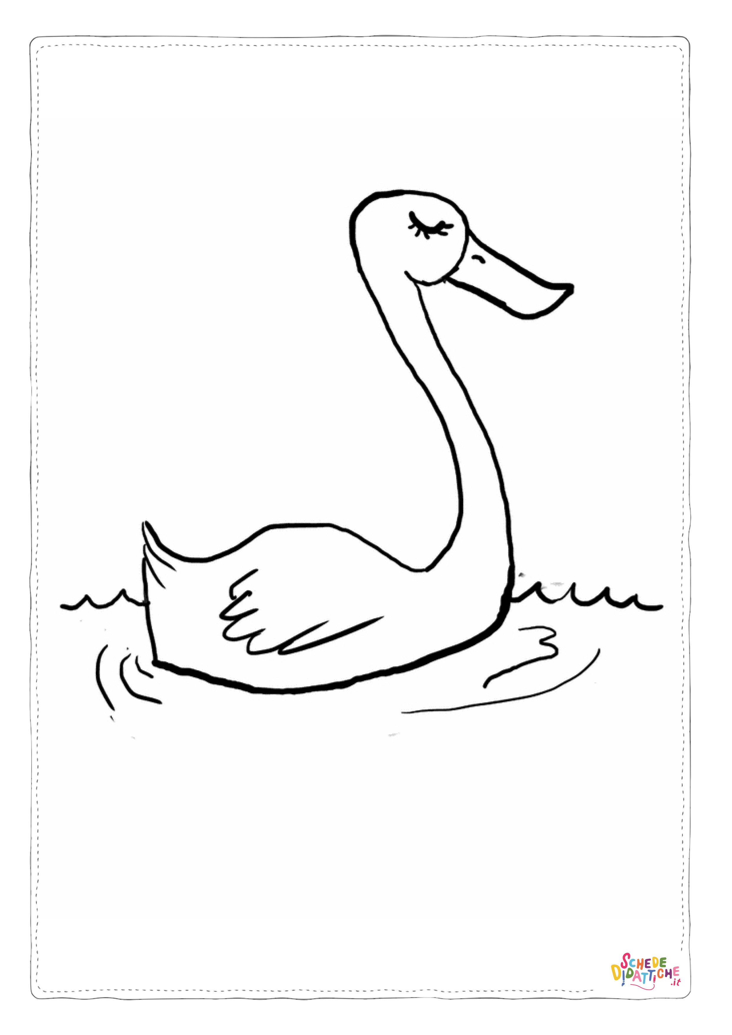 Disegno di cigno da stampare e colorare 24