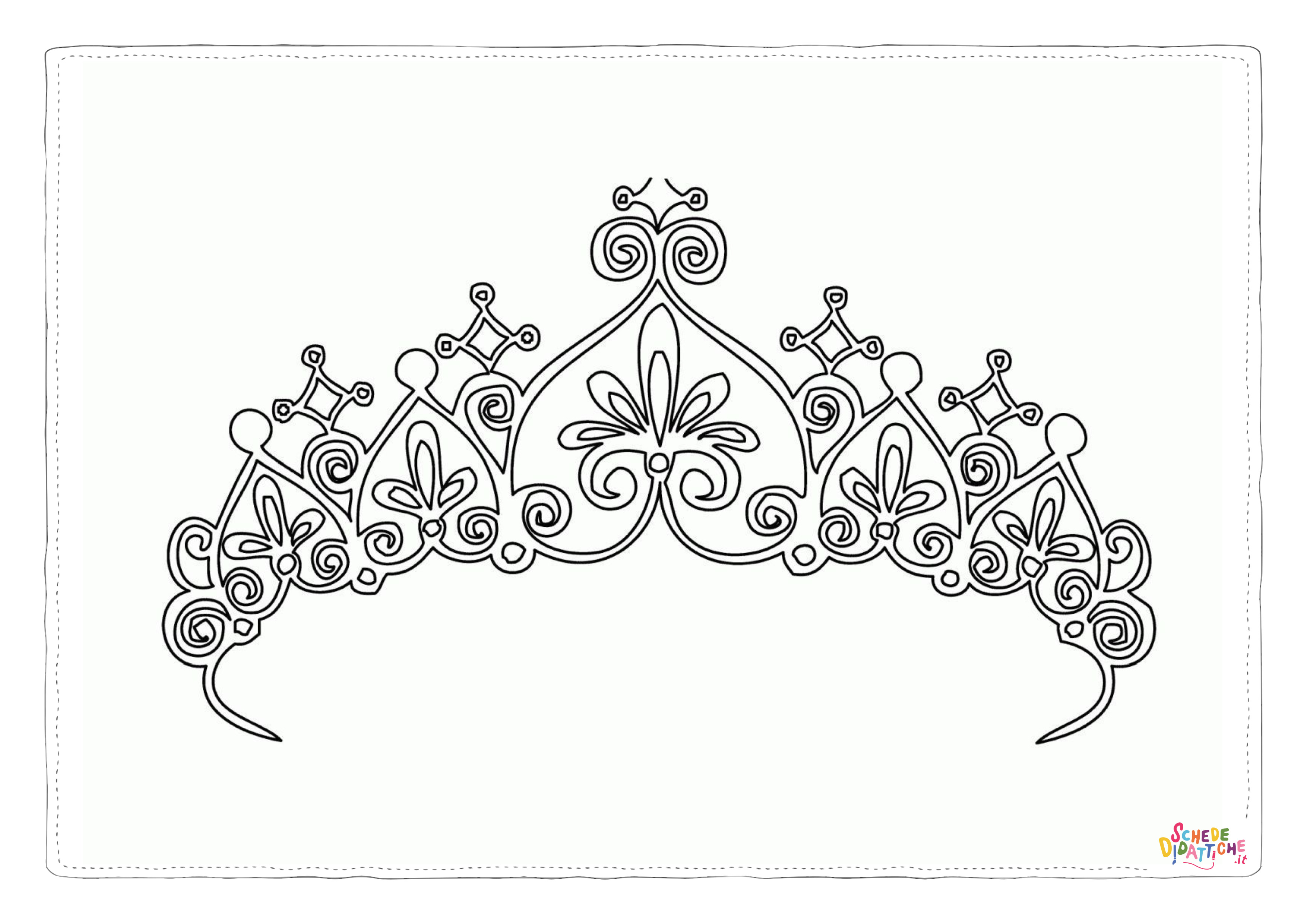 Disegno "Disegno di corona reale da stampare e colorare 1" Disegno di corona reale da stampare e colorare 1