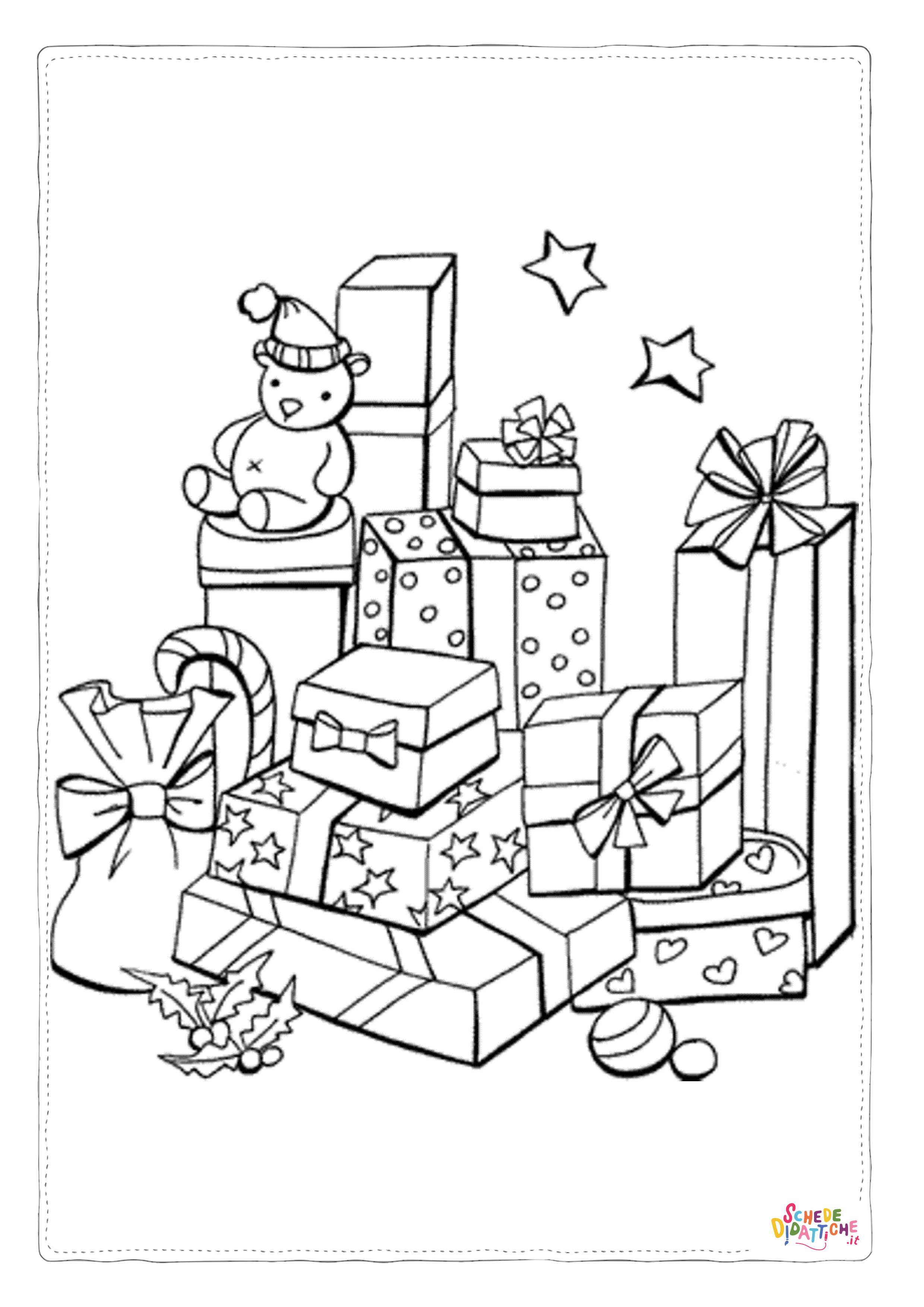 Disegno "Disegno di regalo da stampare e colorare 13" Disegno di regalo da stampare e colorare 13