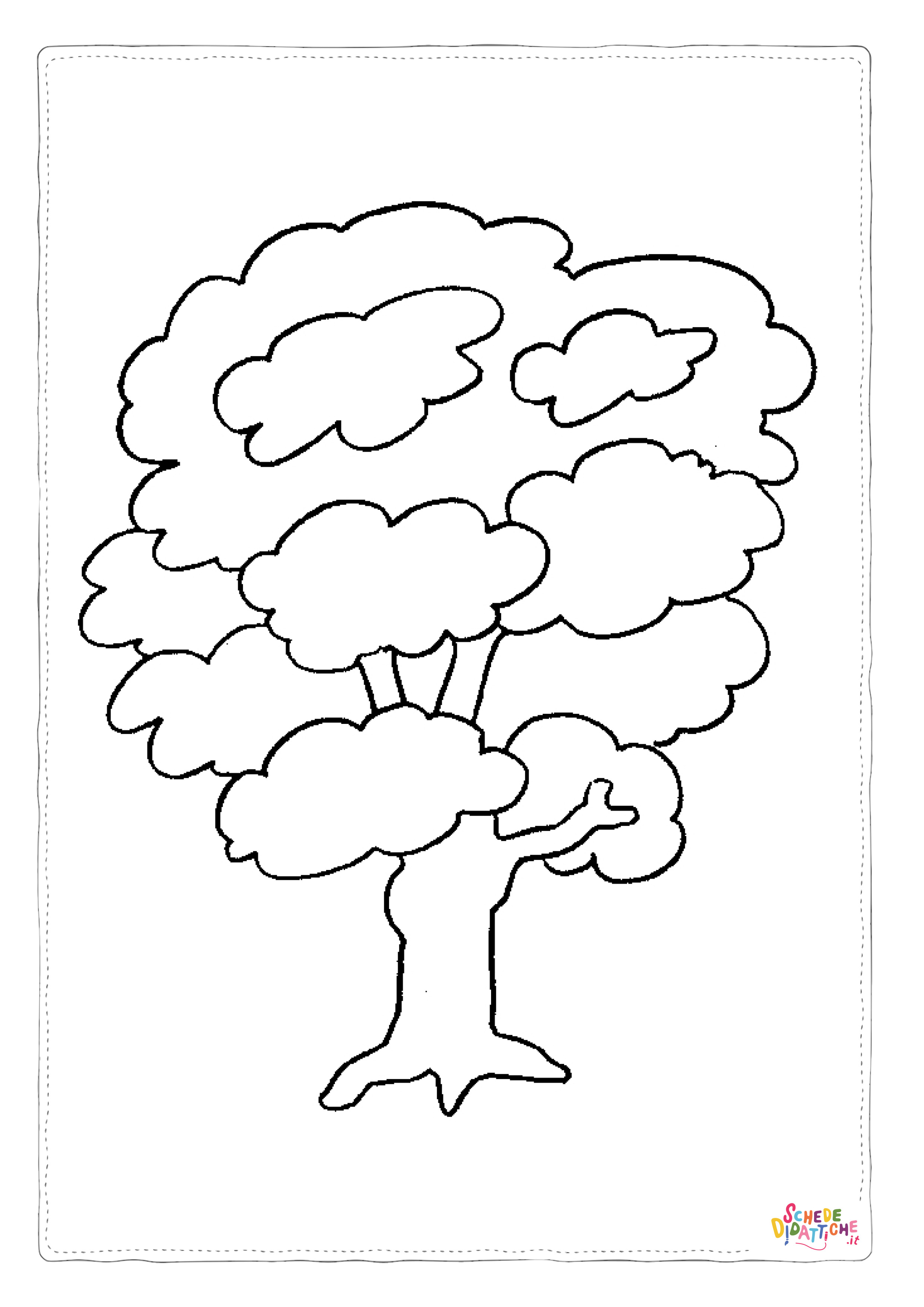 Disegno "Disegno di albero da stampare e colorare 88" Disegno di albero da stampare e colorare 88