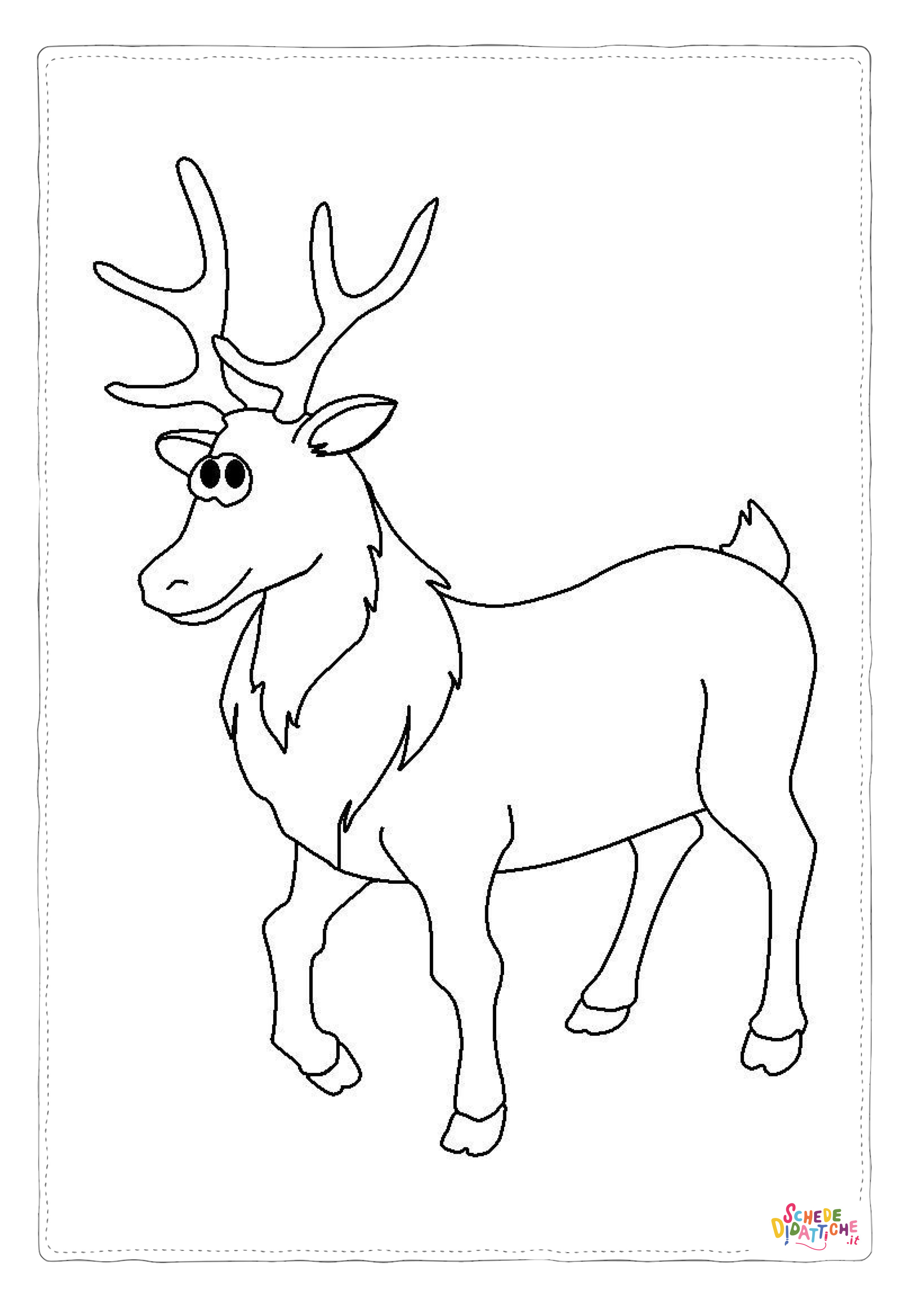 Disegno "Disegno di cervo da stampare e colorare 50" Disegno di cervo da stampare e colorare 50