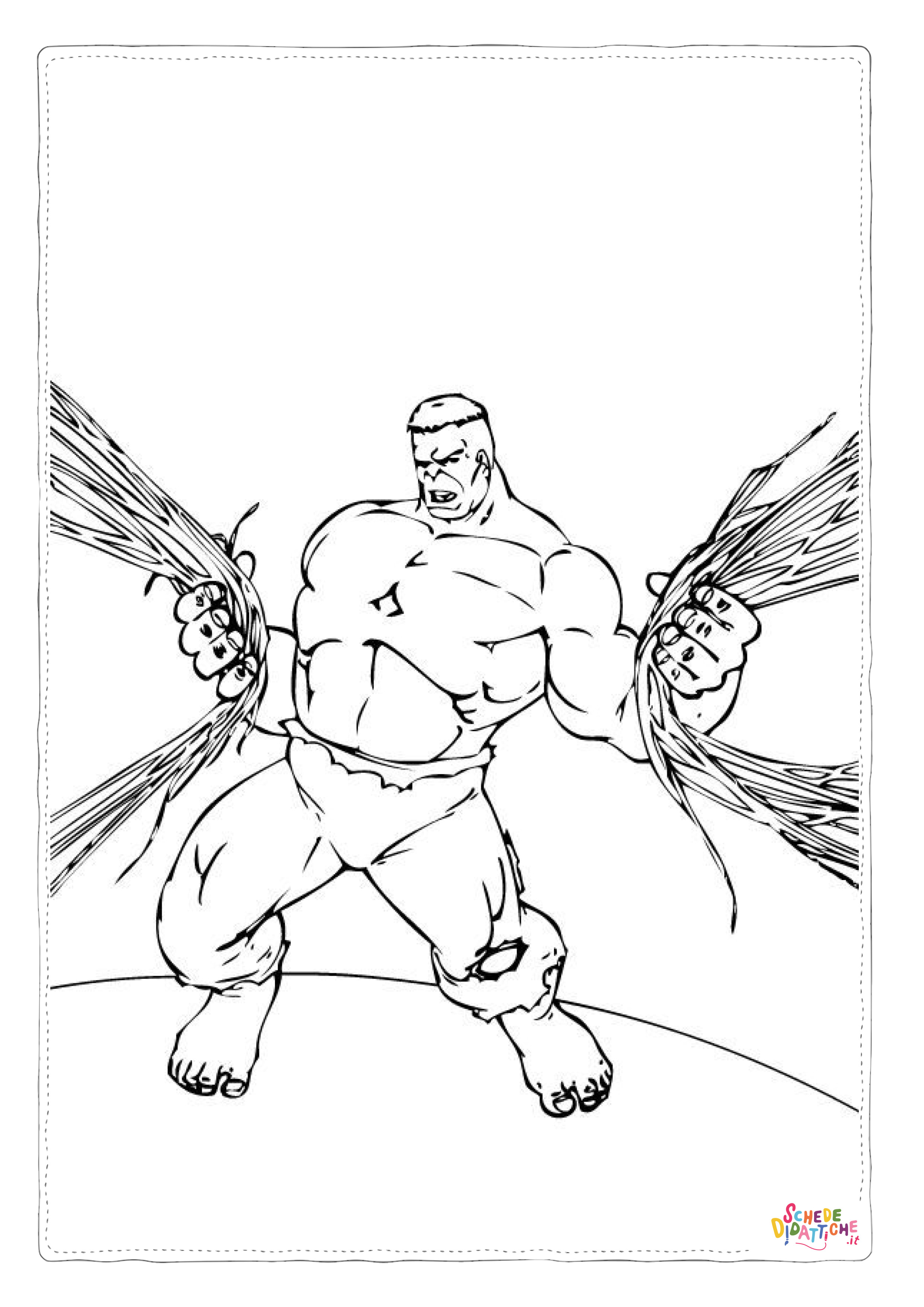 Disegno "Disegno di Hulk da stampare e colorare 73" Disegno di Hulk da stampare e colorare 73