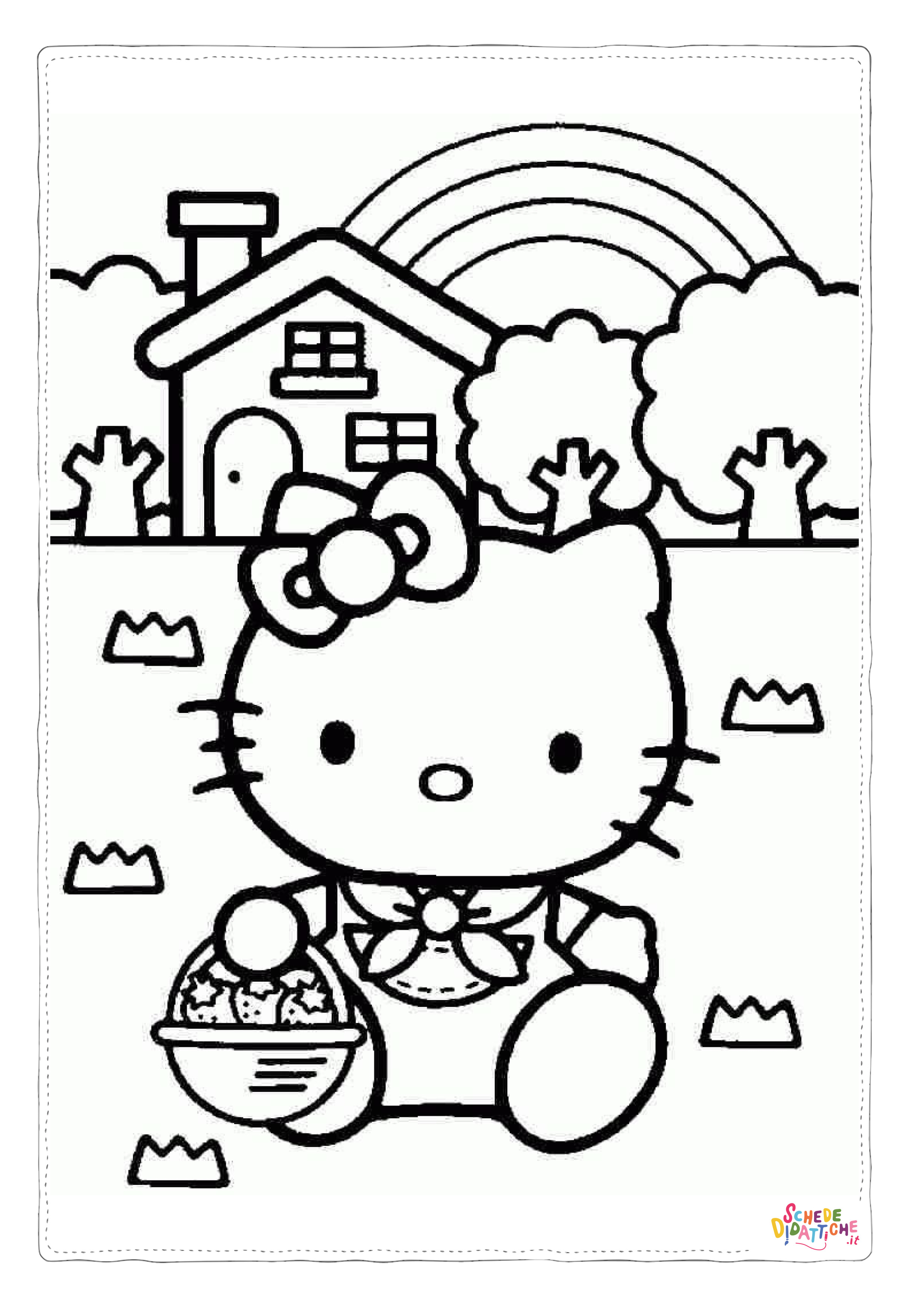 Disegno di Hello Kitty da stampare e colorare 237