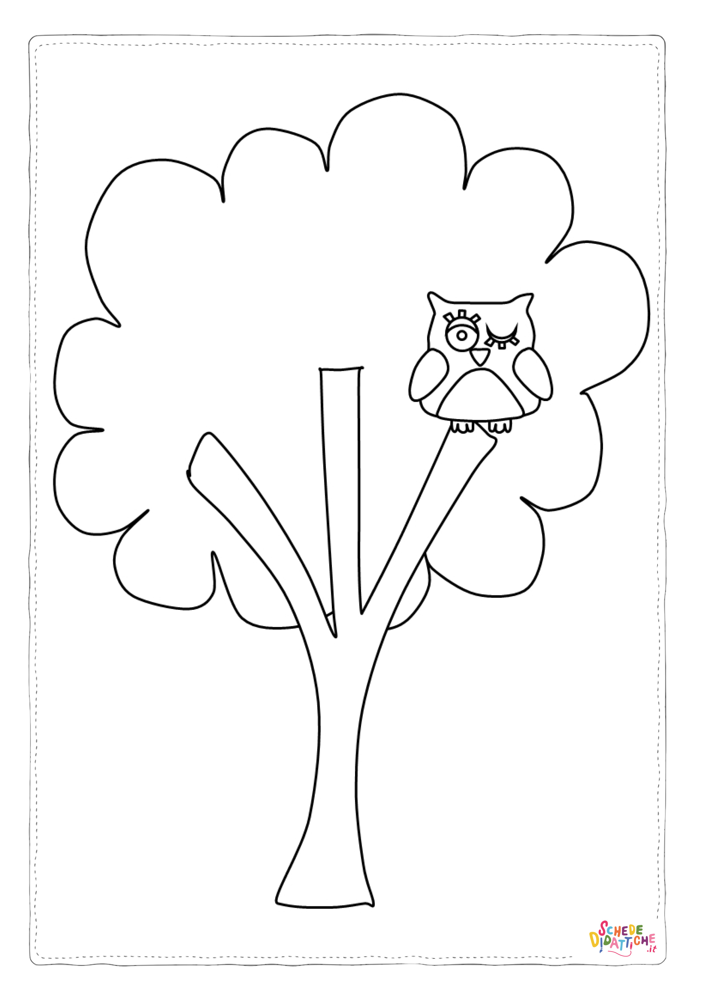 Disegno "Disegno di albero da stampare e colorare 8" Disegno di albero da stampare e colorare 8