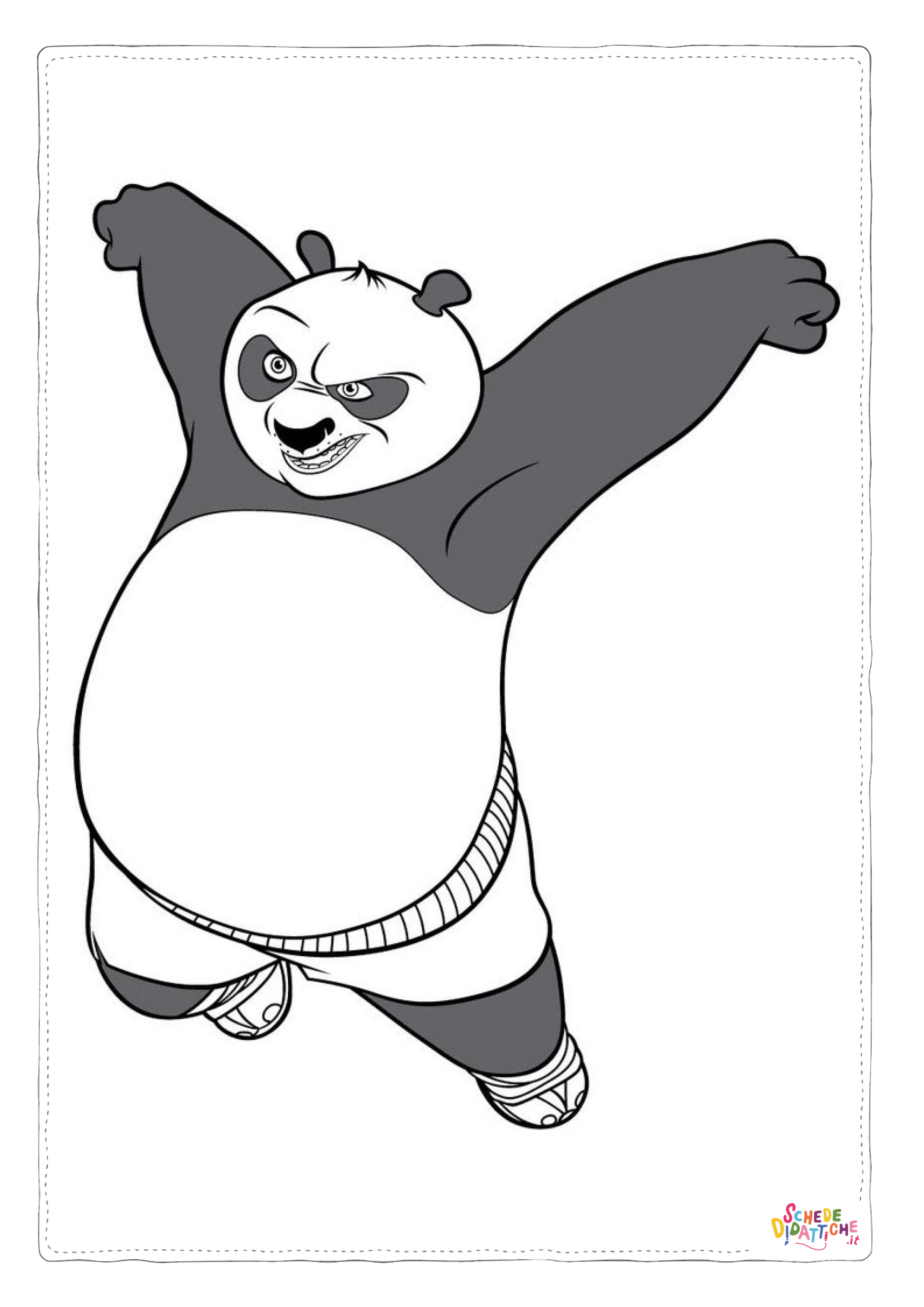 Disegno di Kung Fu Panda da stampare e colorare 33