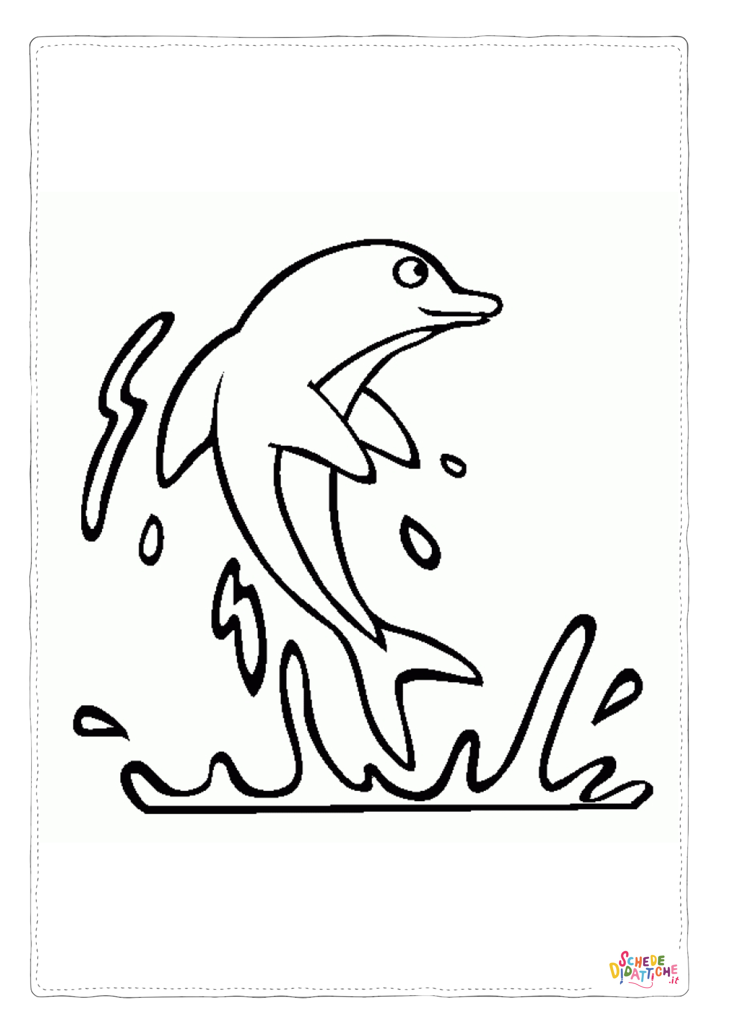 Disegno "Disegno di delfino da stampare e colorare 28" Disegno di delfino da stampare e colorare 28