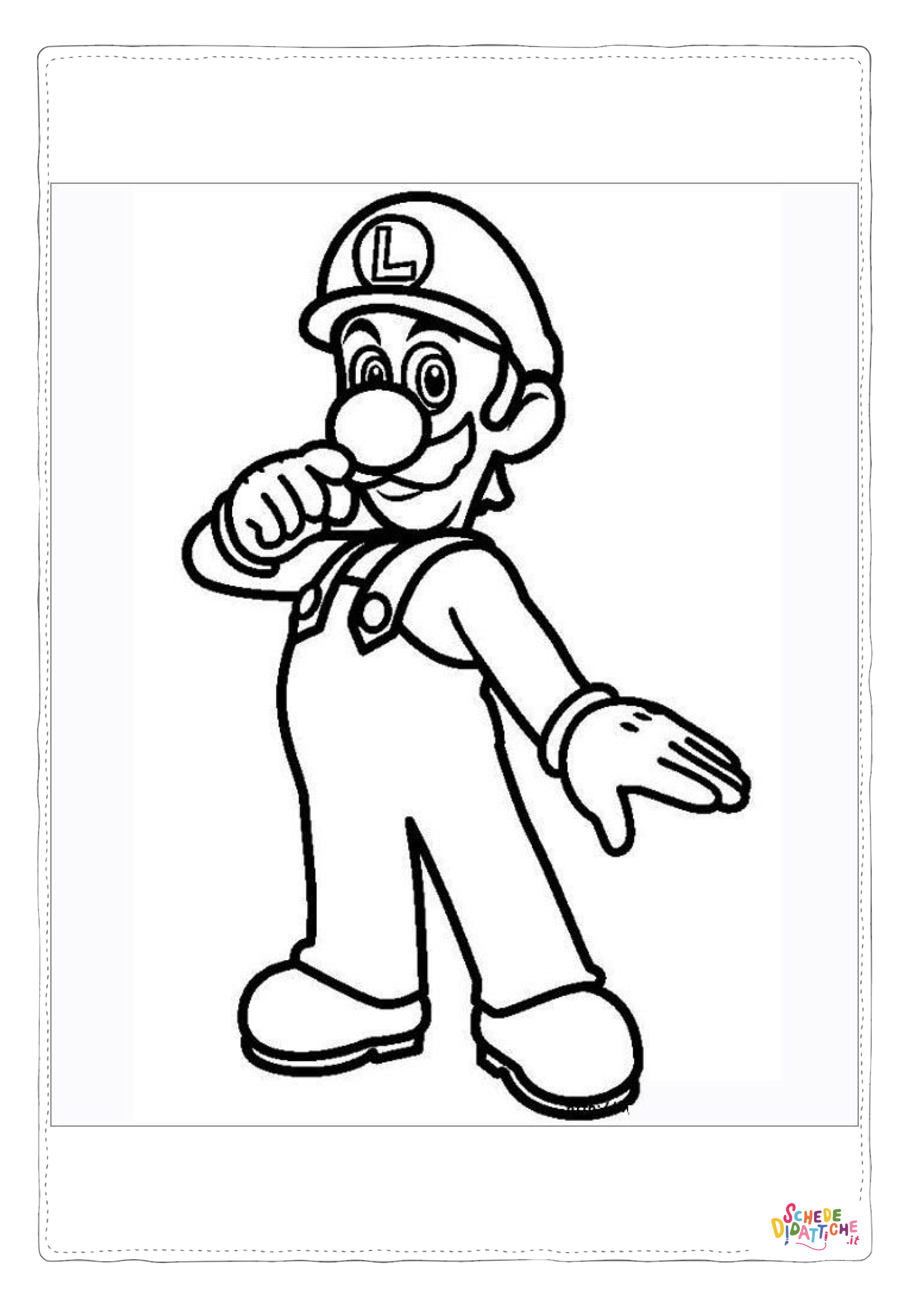 Disegno "Disegno di Super Mario da stampare e colorare 130" Disegno di Super Mario da stampare e colorare 130
