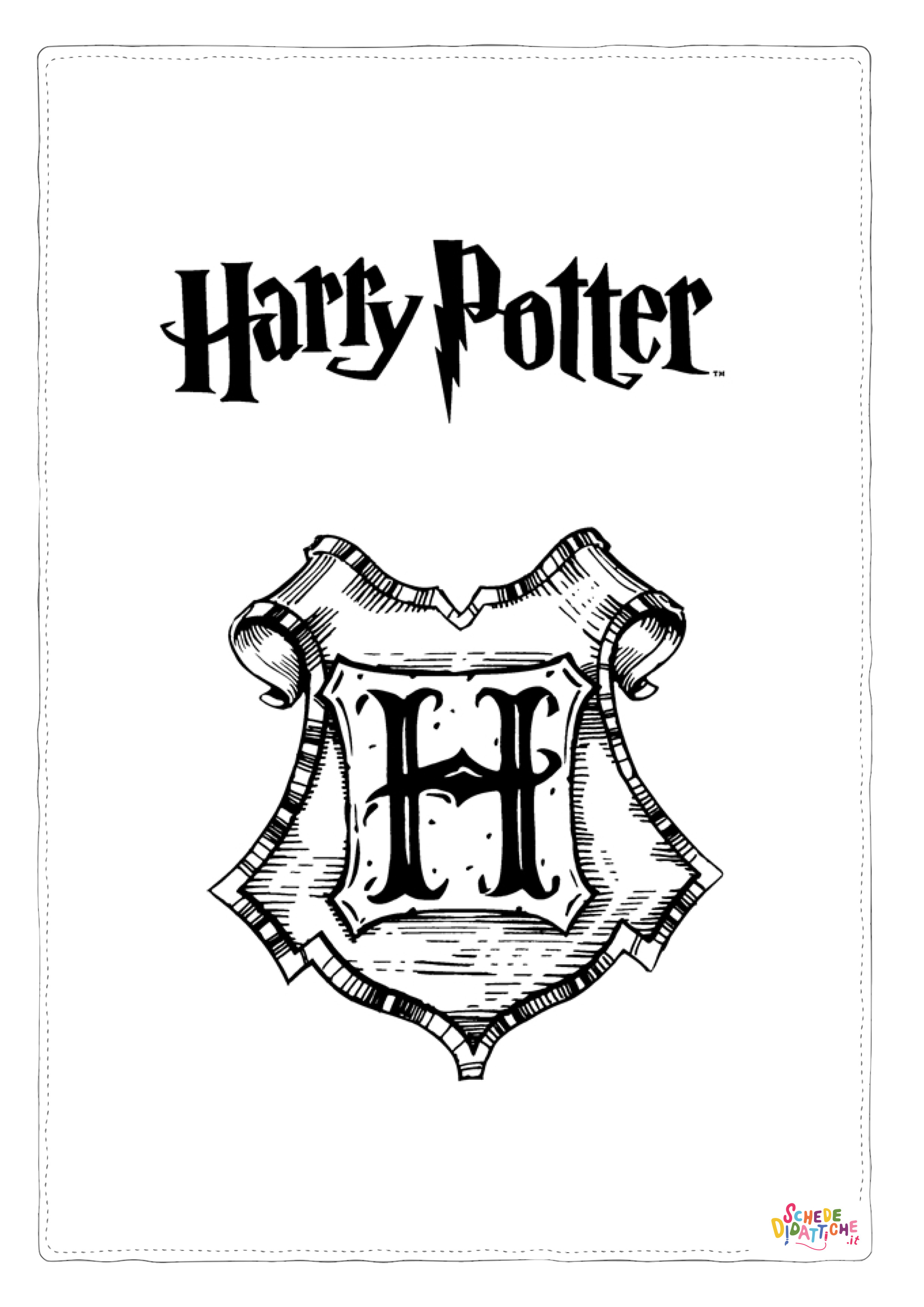 Disegno "Disegno di Harry Potter da stampare e colorare 10" Disegno di Harry Potter da stampare e colorare 10