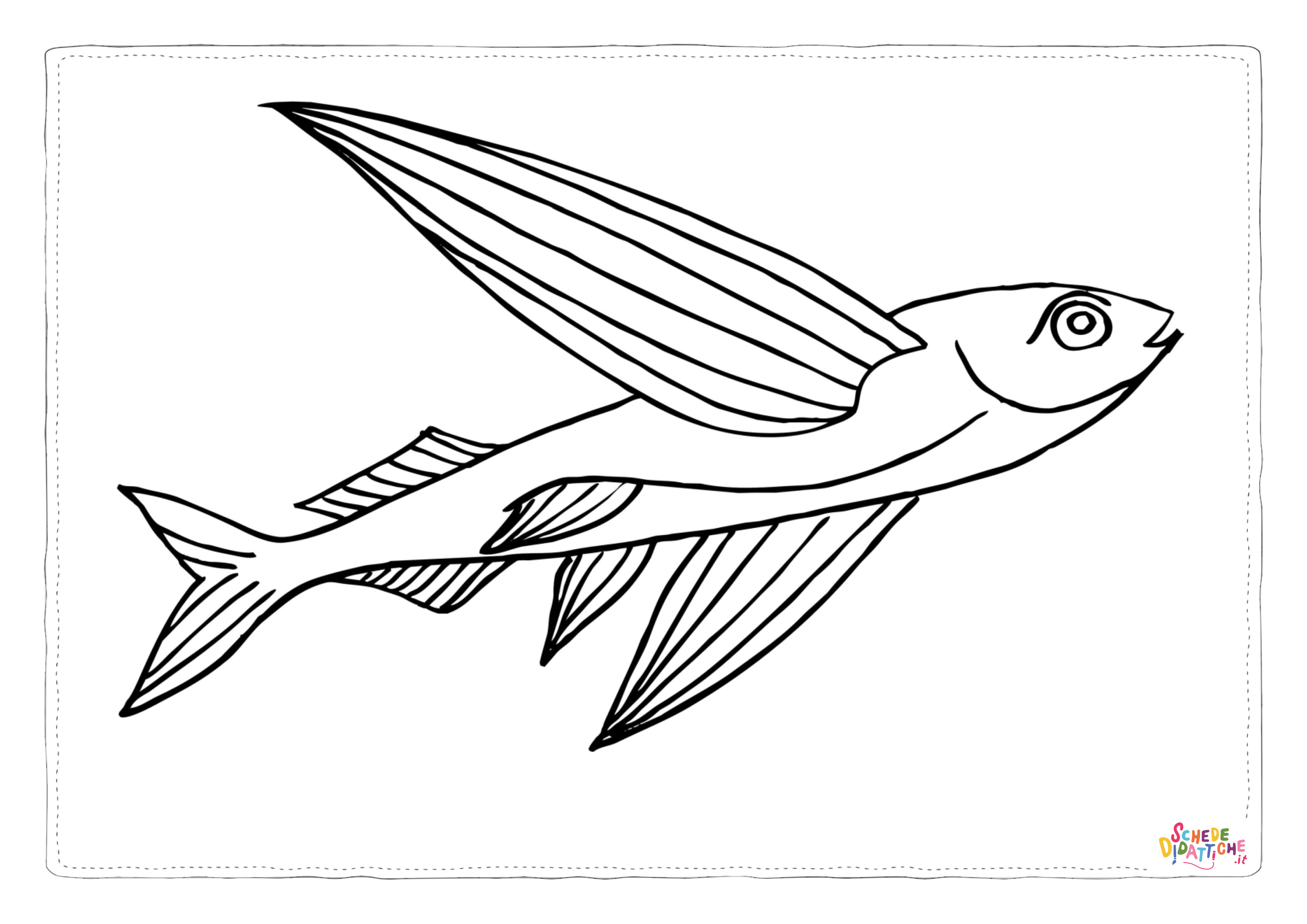 Disegno "Disegno di pesce da stampare e colorare 167" Disegno di pesce da stampare e colorare 167