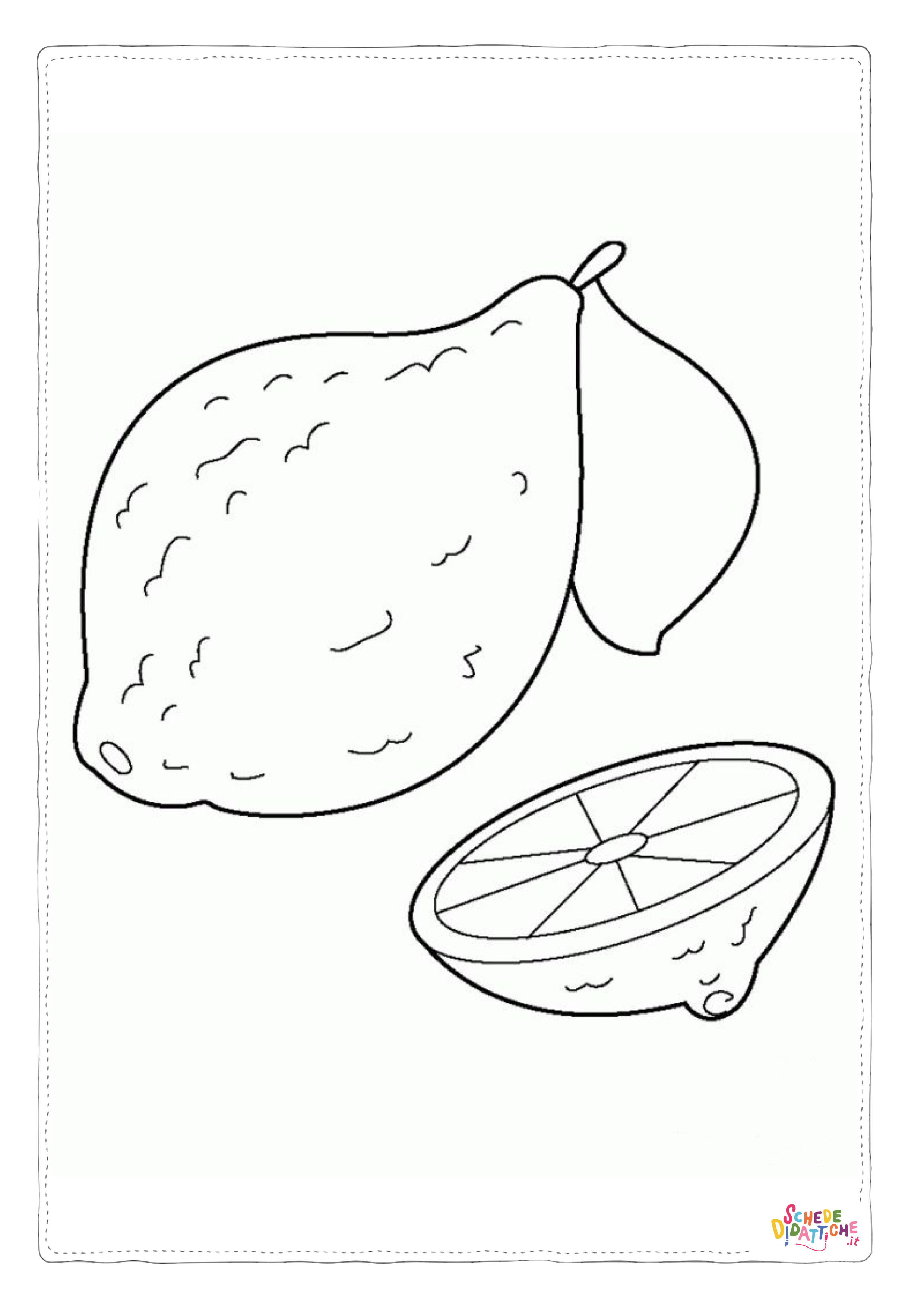 Disegno di limone da stampare e colorare 6