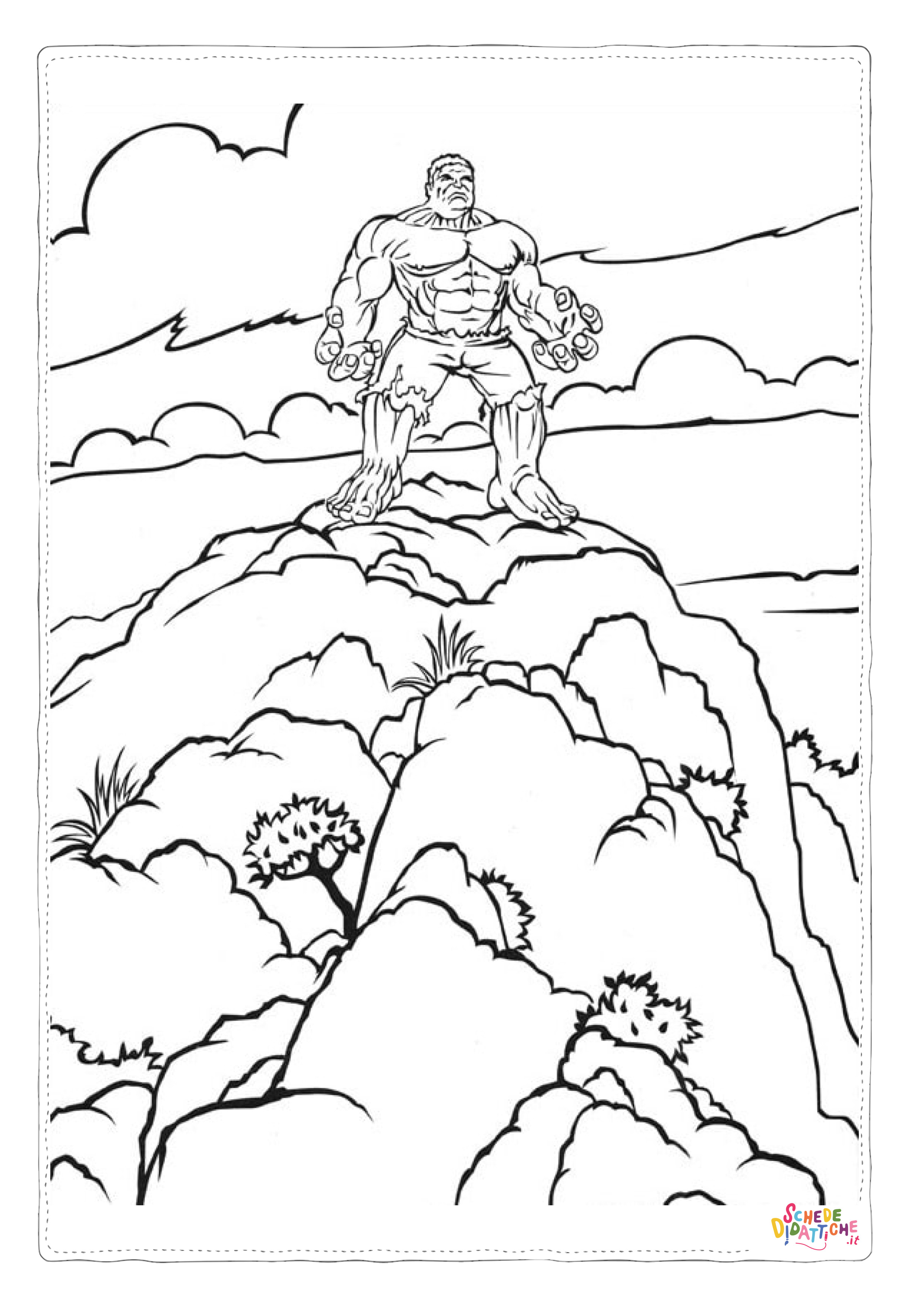 Disegno di Hulk da stampare e colorare 98