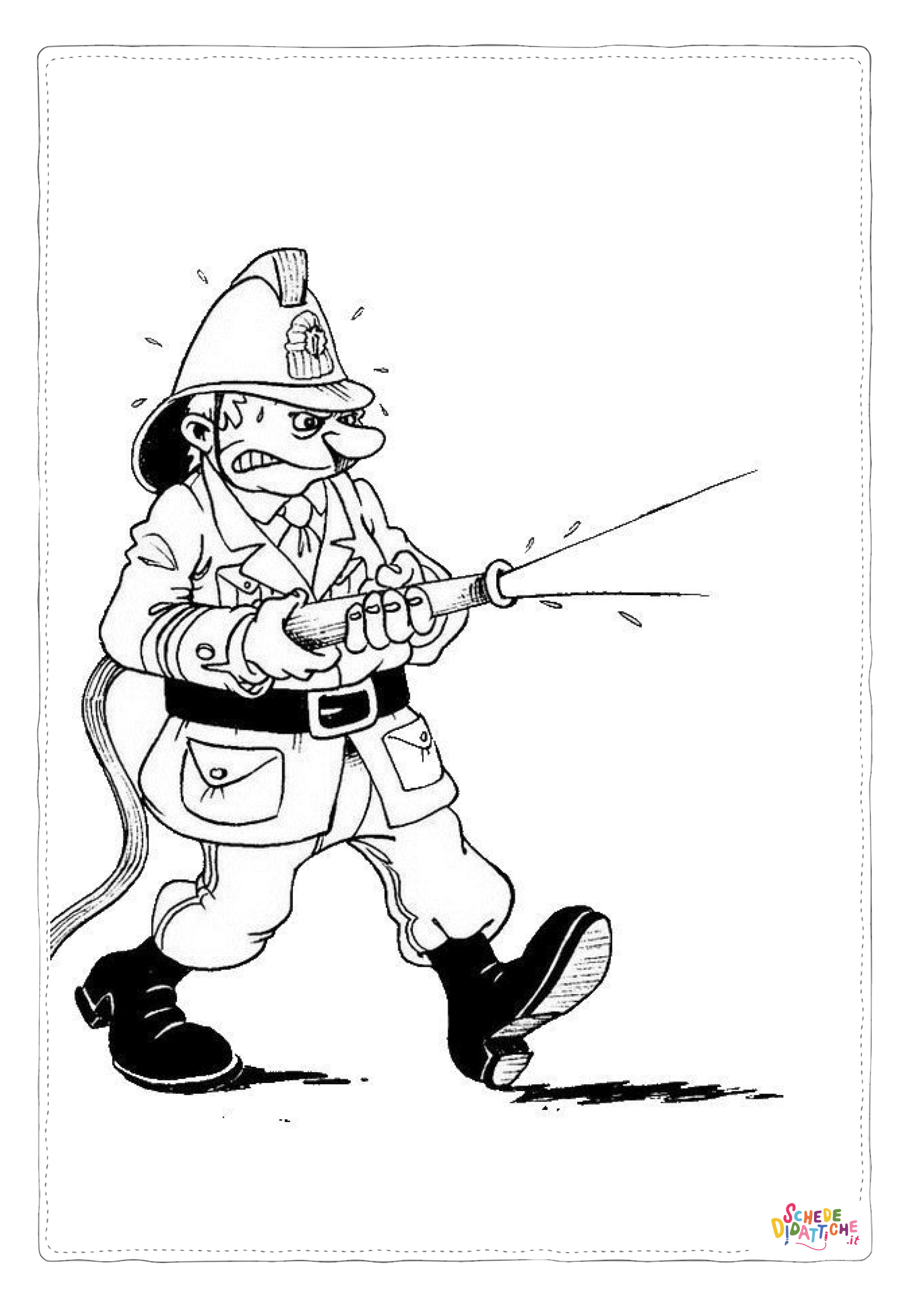 Disegno "Disegno di pompiere da stampare e colorare 70" Disegno di pompiere da stampare e colorare 70
