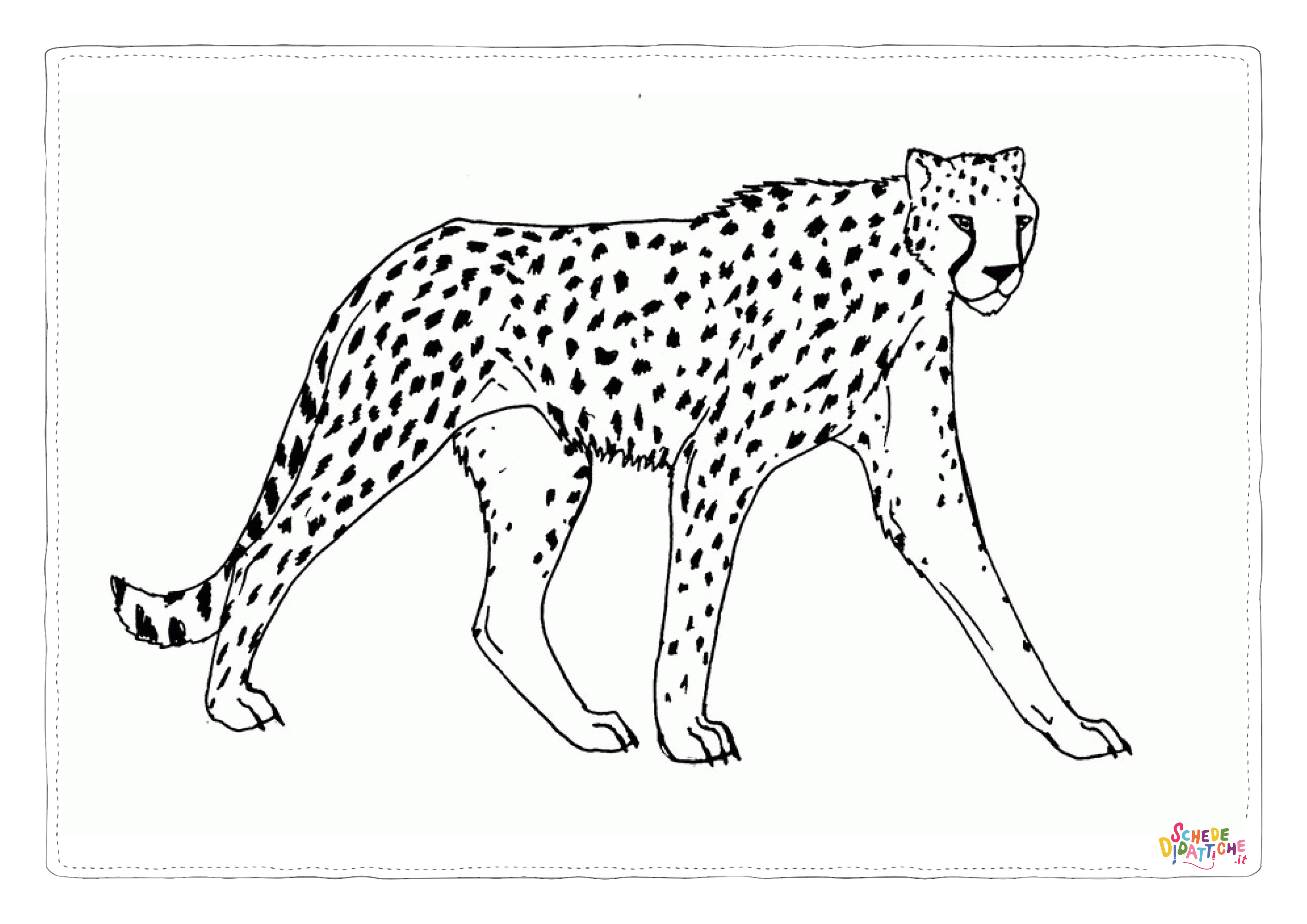 Disegno di leopardo da stampare e colorare 27