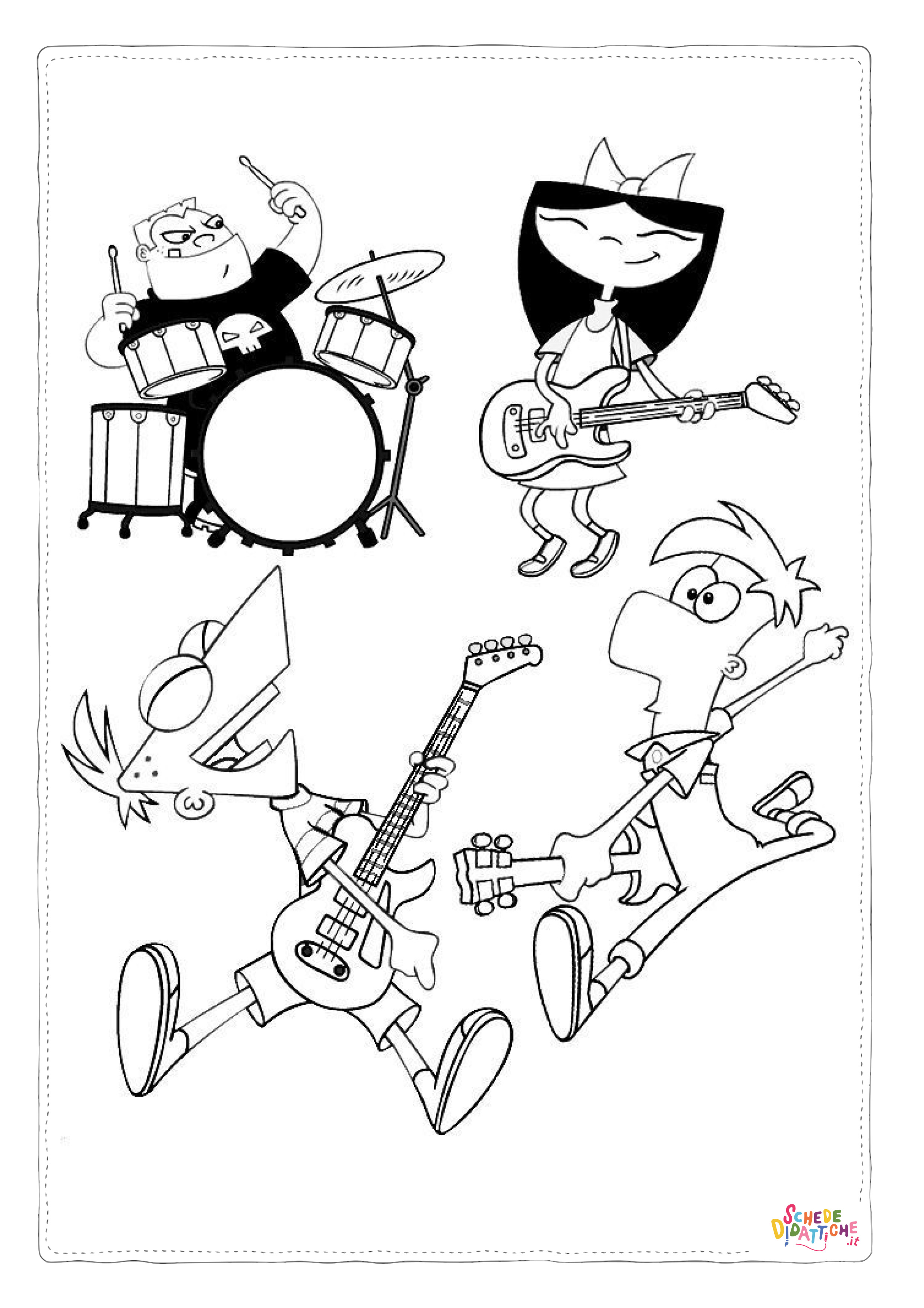 Disegno "Disegno di strumento musicale da stampare e colorare 102" Disegno di strumento musicale da stampare e colorare 102