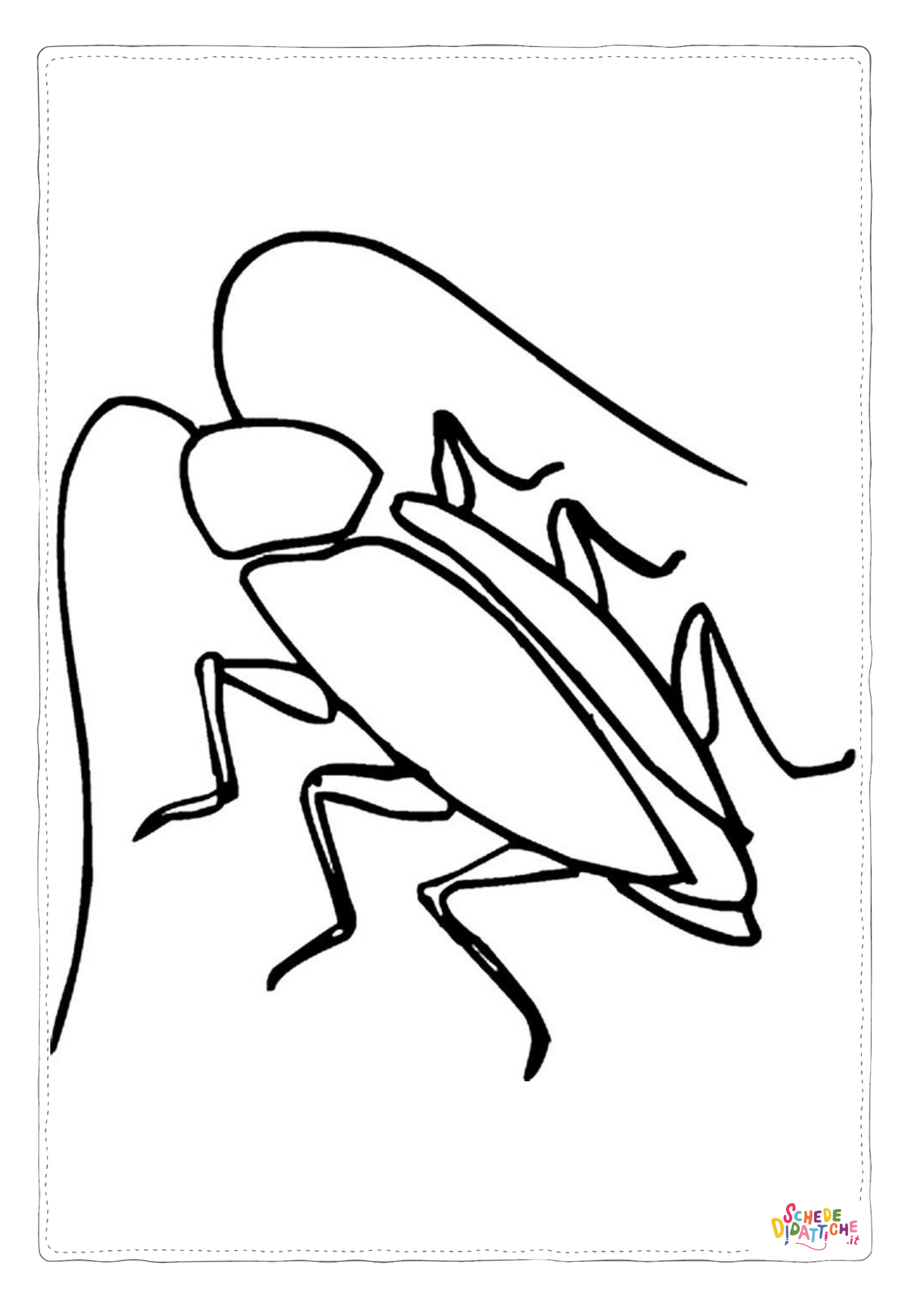 Disegno "Disegno di scarafaggio da stampare e colorare 8" Disegno di scarafaggio da stampare e colorare 8