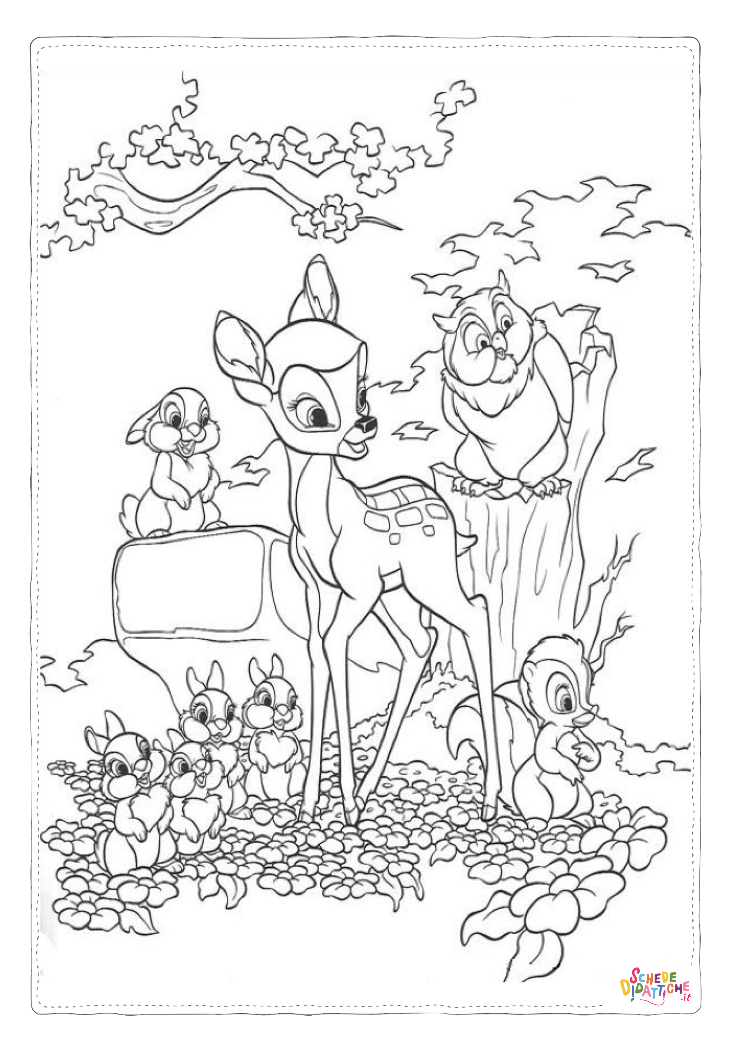 Disegno "Disegno di Bambi da stampare e colorare 31" Disegno di Bambi da stampare e colorare 31