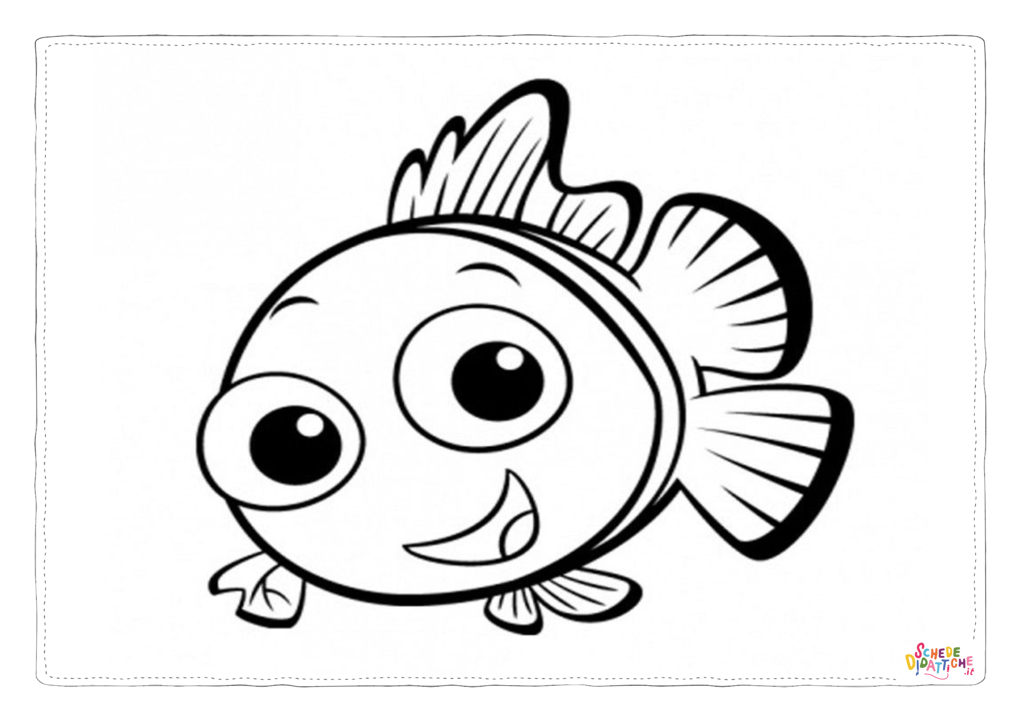 Disegno "Disegno di pesce da stampare e colorare 237" Disegno di pesce da stampare e colorare 237