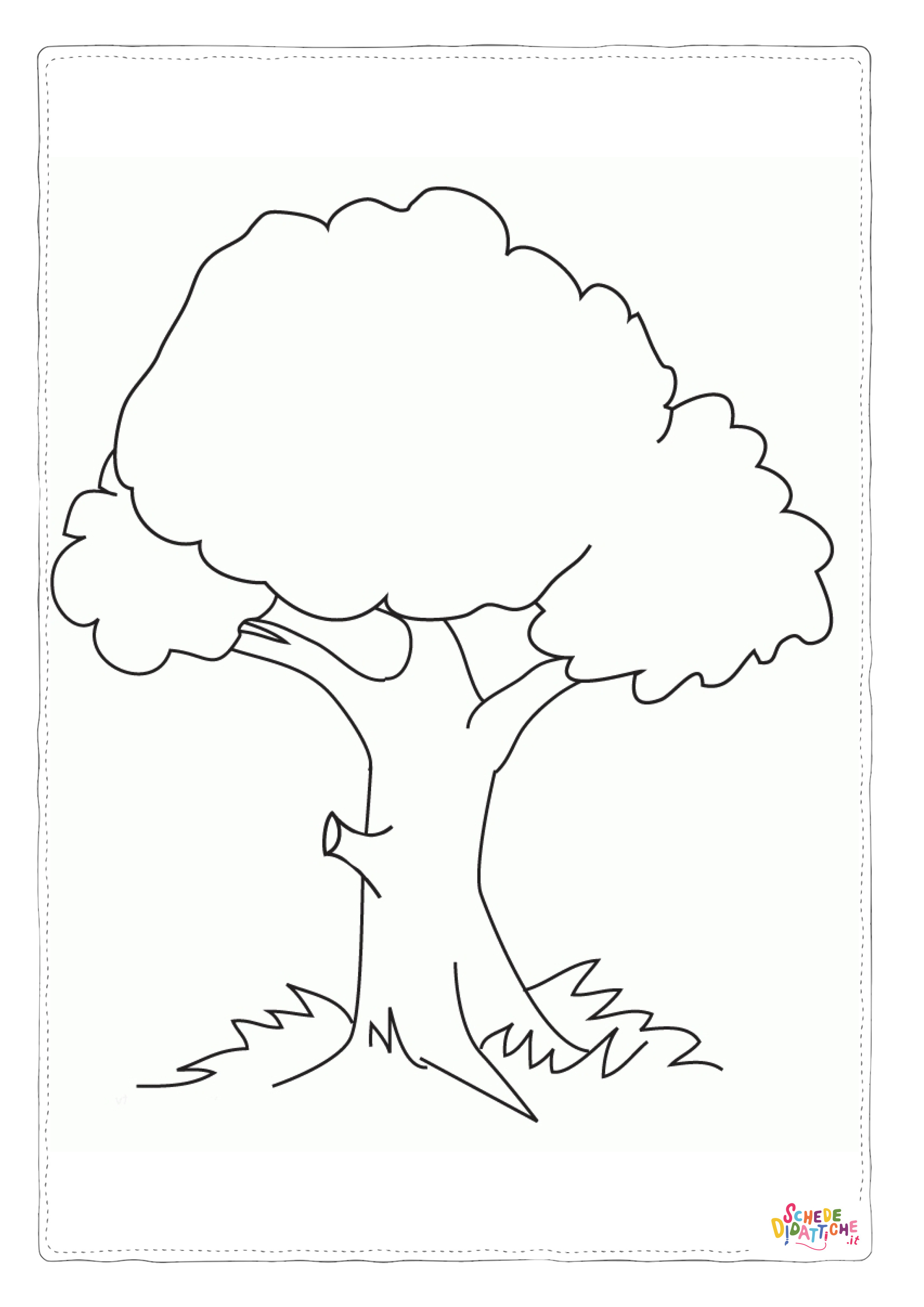 Disegno "Disegno di albero da stampare e colorare 3" Disegno di albero da stampare e colorare 3
