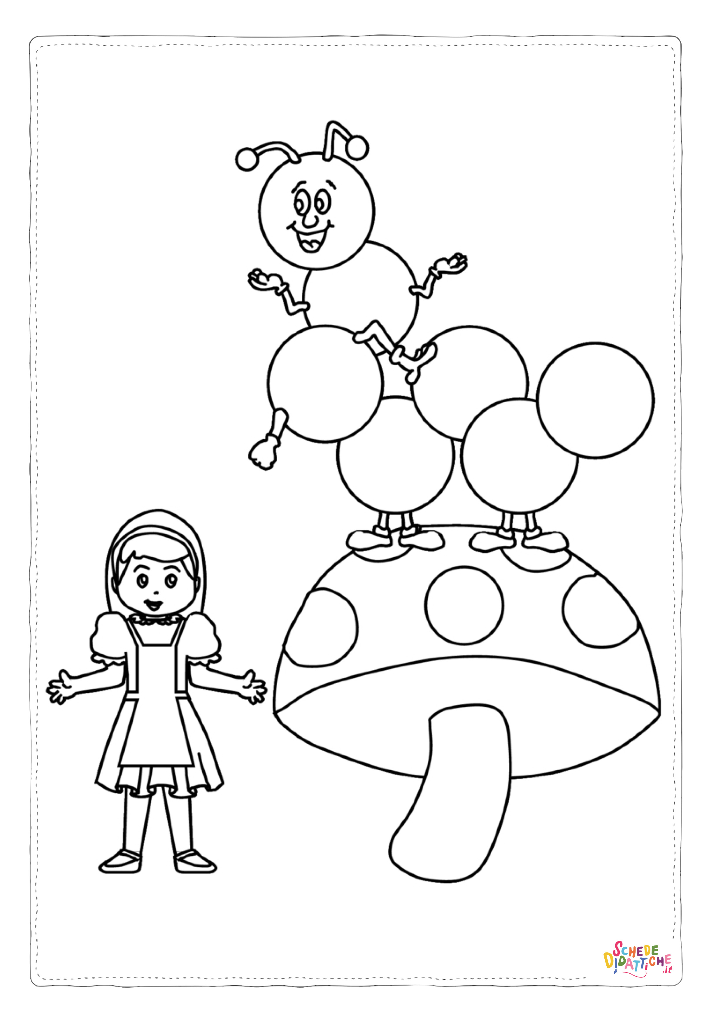 Disegno di Alice nel paese delle meraviglie da stampare e colorare 20