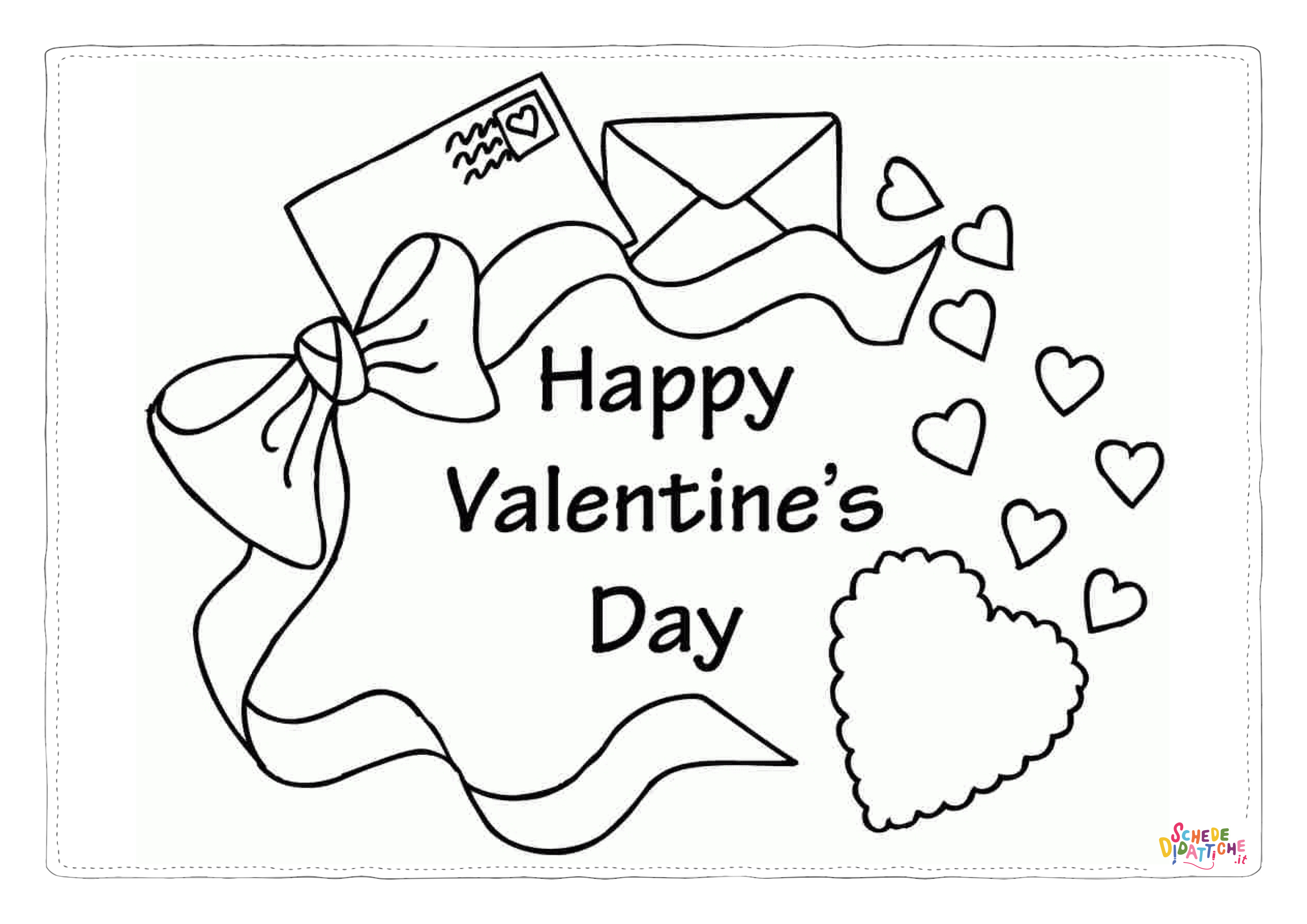 Disegno "Disegno di San Valentino da stampare e colorare 13" Disegno di San Valentino da stampare e colorare 13