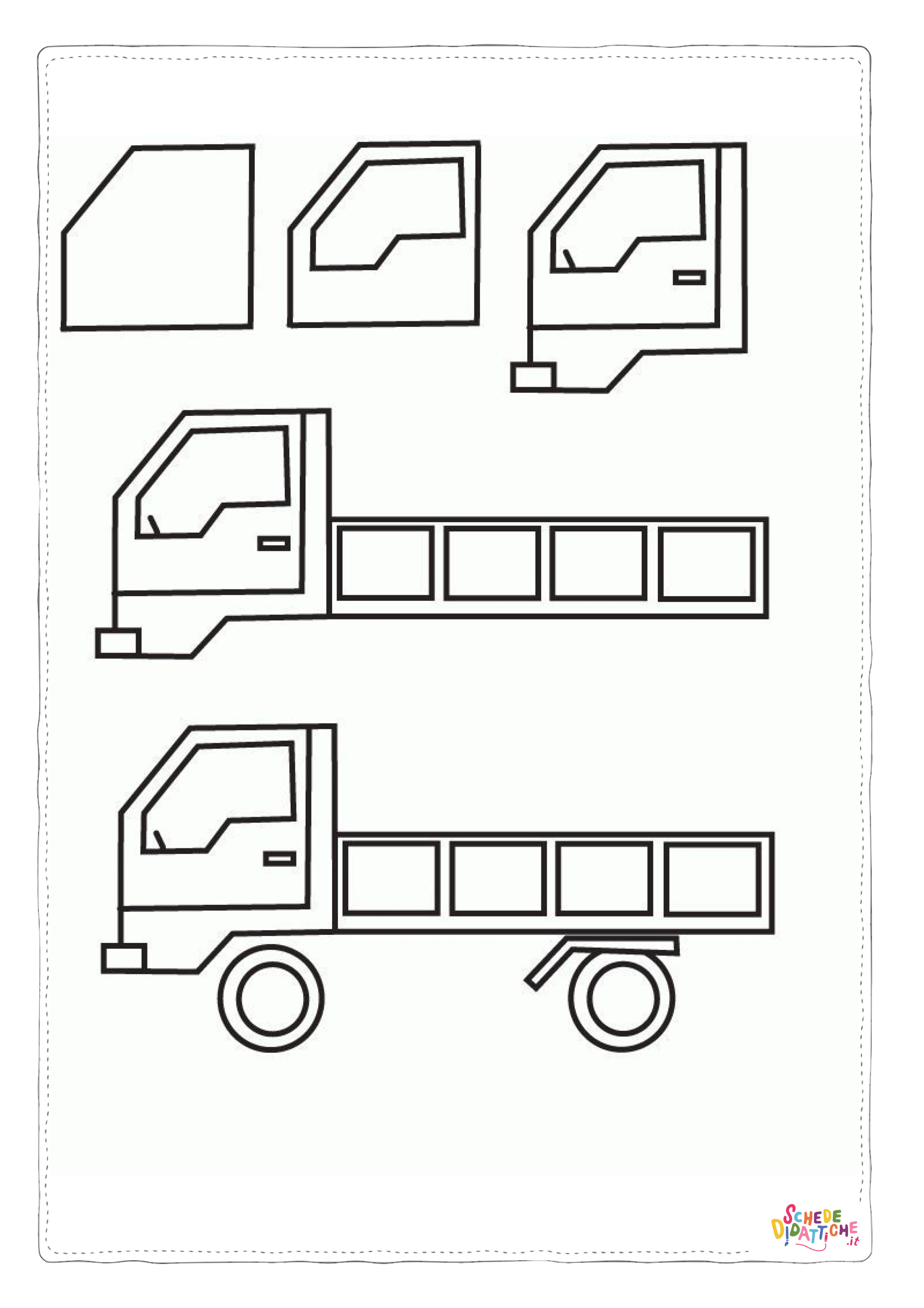 Disegno "Disegno di mezzo da lavoro da stampare e colorare 2" Disegno di mezzo da lavoro da stampare e colorare 2