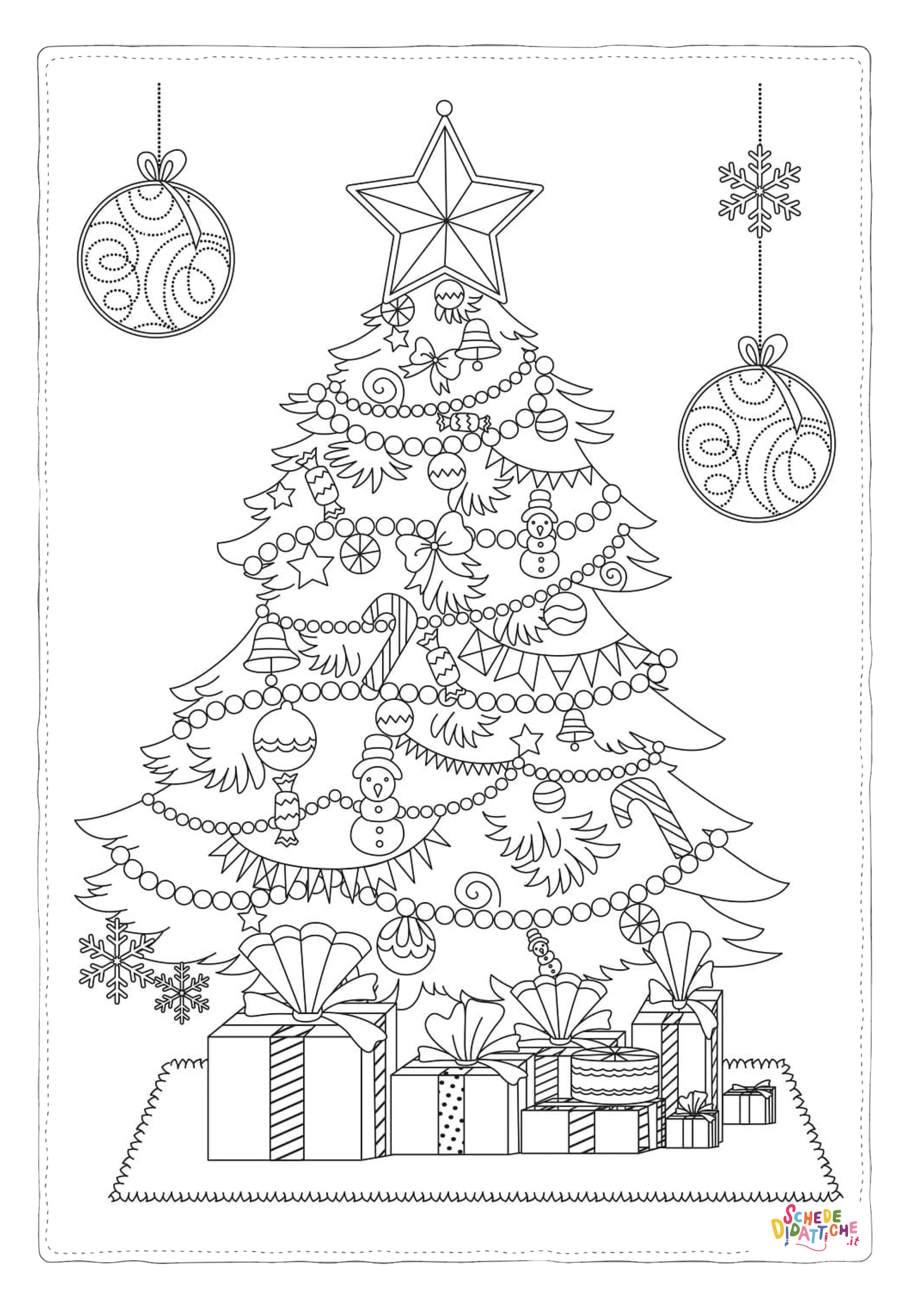 Disegno "Disegno di albero di Natale da stampare e colorare 147" Disegno di albero di Natale da stampare e colorare 147