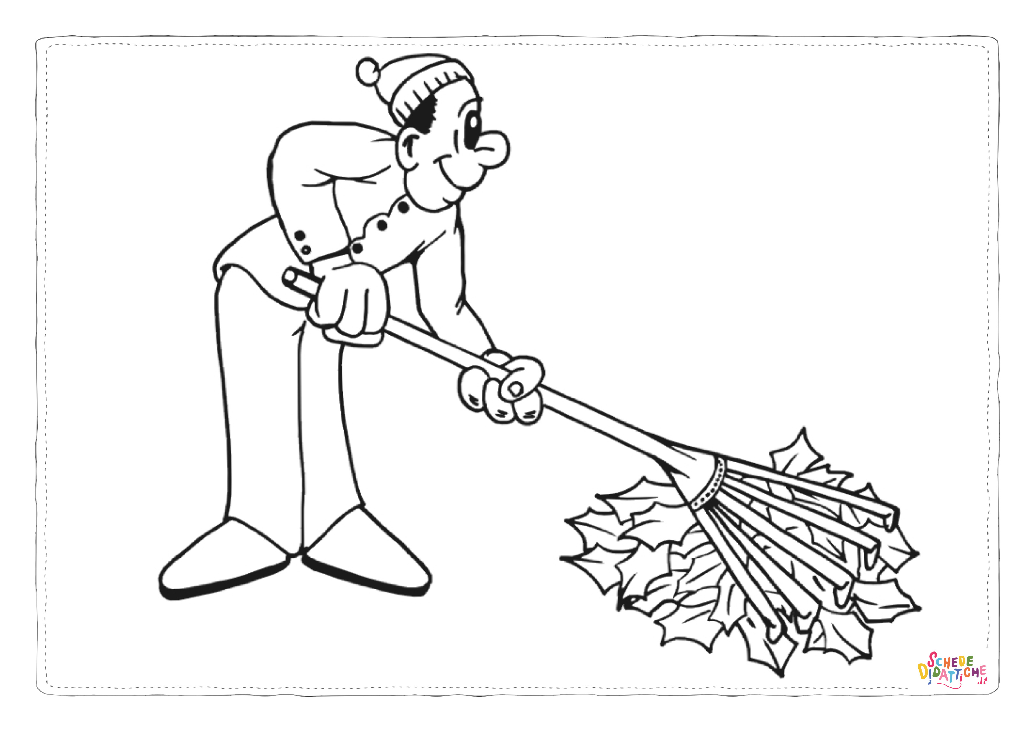 Disegno "Disegno di giardiniere da stampare e colorare 3" Disegno di giardiniere da stampare e colorare 3